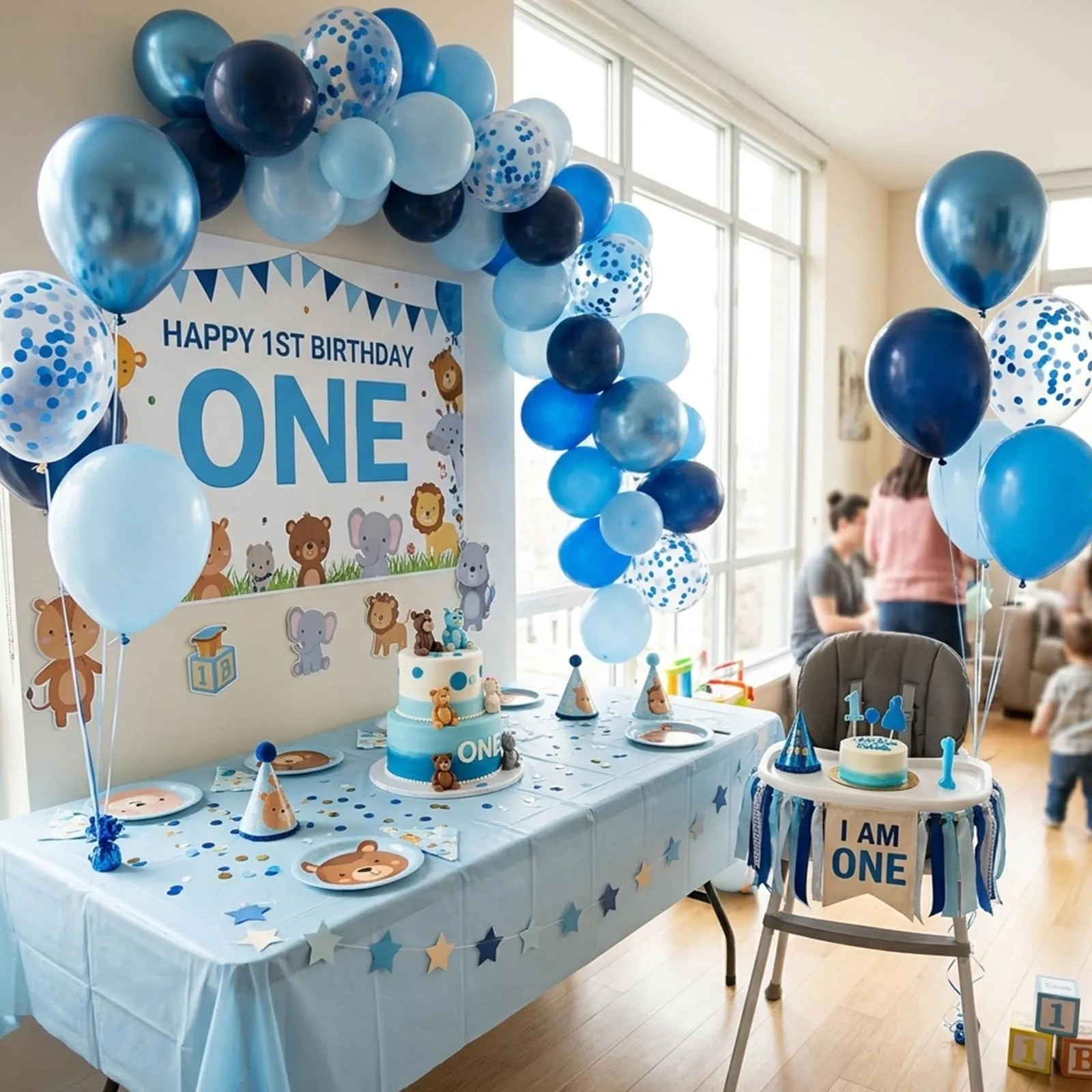 Netnology Palloncini Blu 68 Pezzi, 12 Pollici, Metallizzati e con Coriandoli - immagine 5