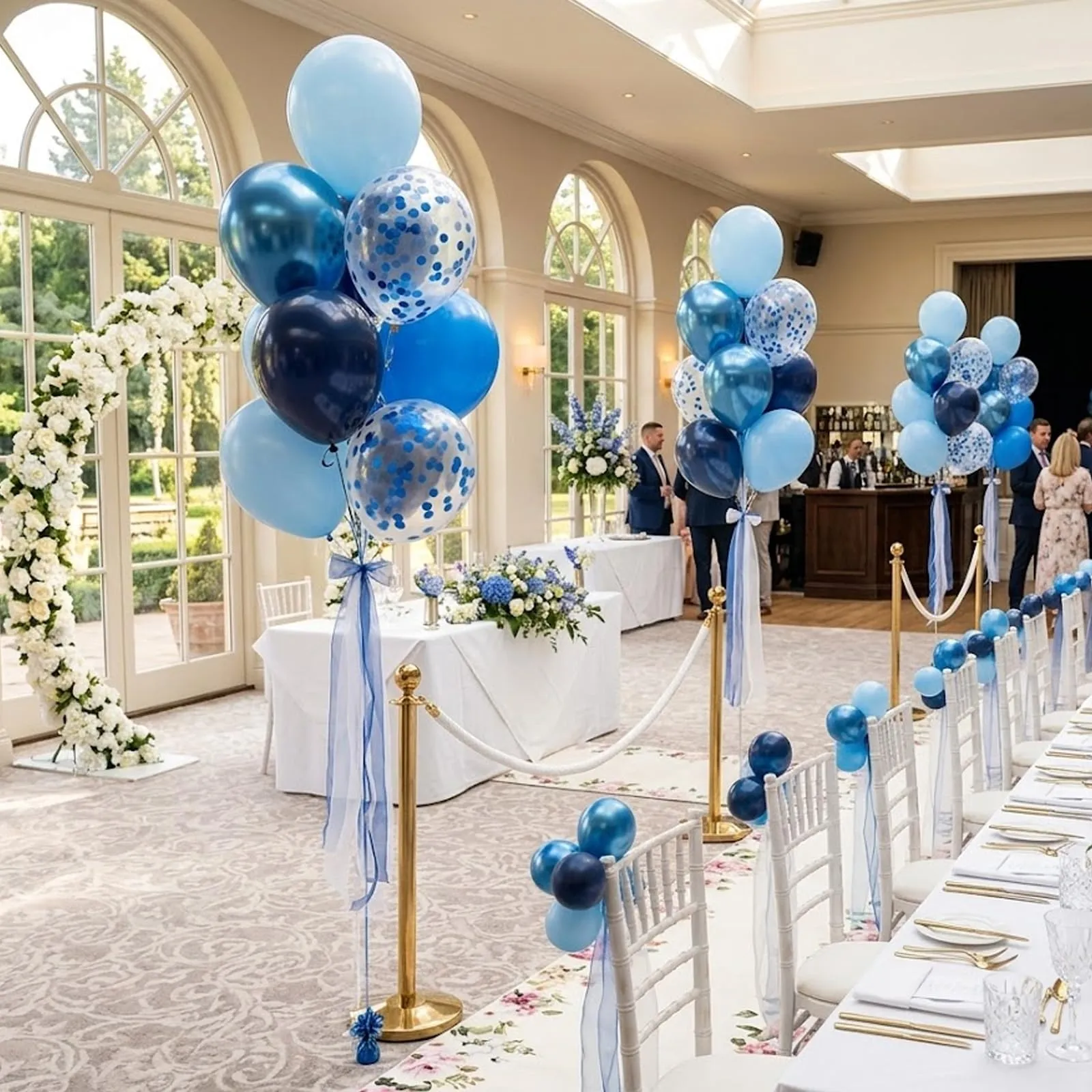 Netnology Palloncini Blu 68 Pezzi, 12 Pollici, Metallizzati e con Coriandoli - immagine 9