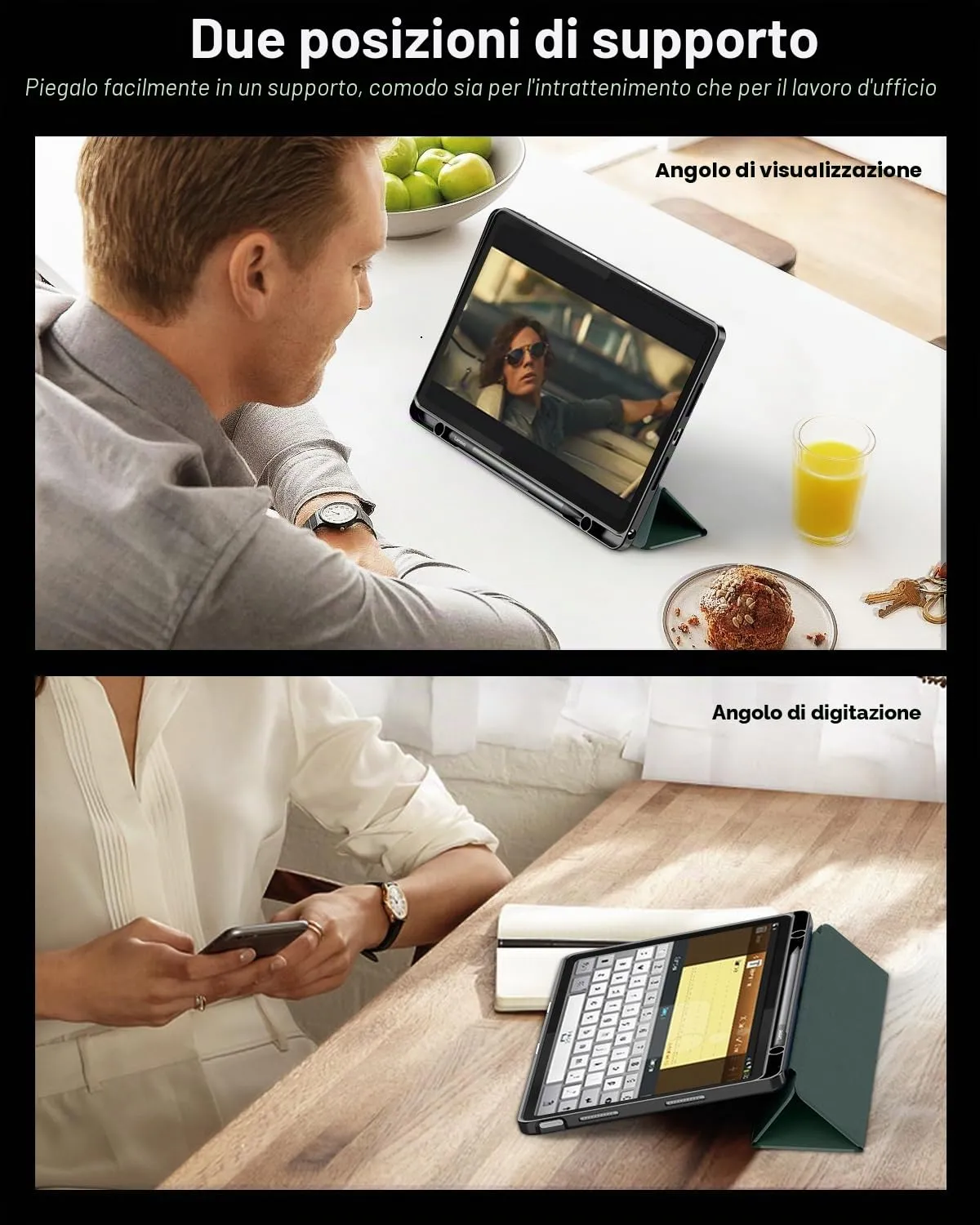 TiMOVO Cover per Lenovo Idea Tab 11 Pollici 2025 (TB-336ZU/336FU), Verde Notte - immagine 6