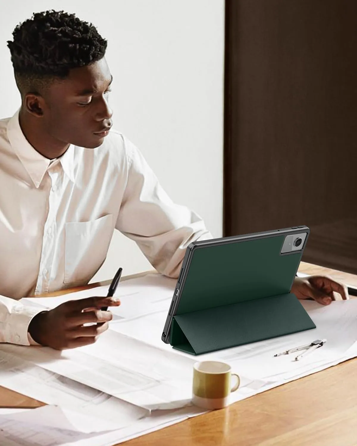 TiMOVO Cover per Lenovo Idea Tab 11 Pollici 2025 (TB-336ZU/336FU), Verde Notte - immagine 8