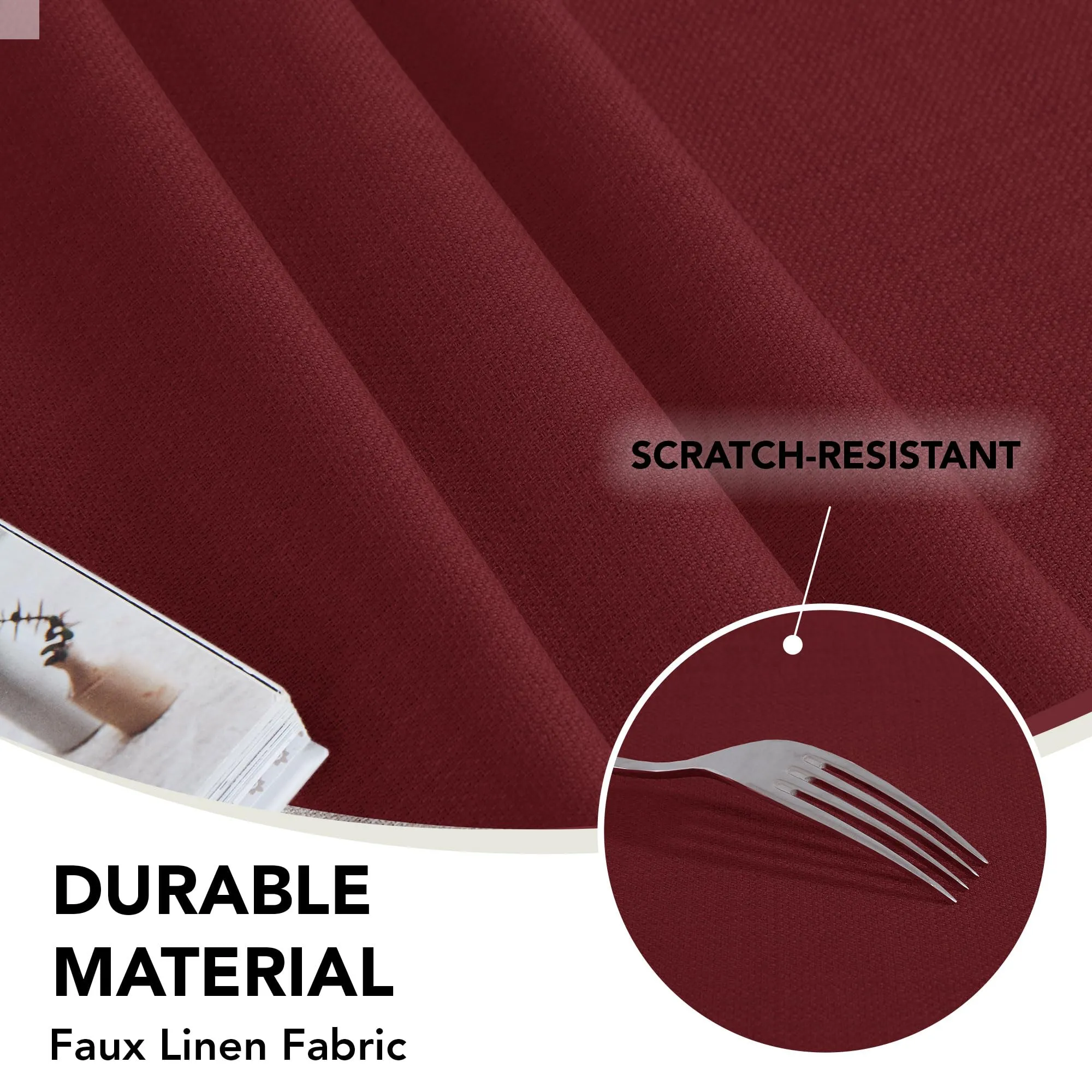 Deconovo Tovaglia Idrorepellente Effetto Lino, 130x160 cm, Rosso - immagine 6