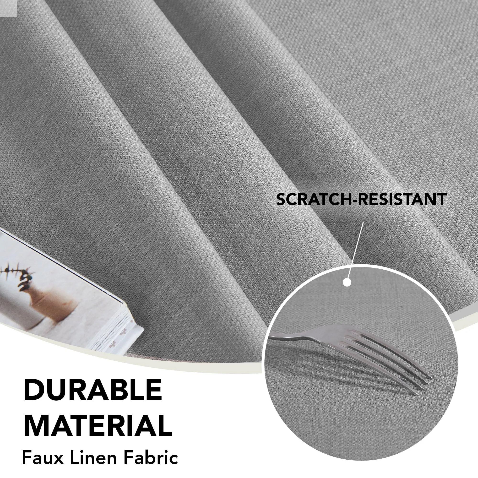 Deconovo Tovaglia Idrorepellente Effetto Lino, 135x180 cm, Grigio - immagine 6