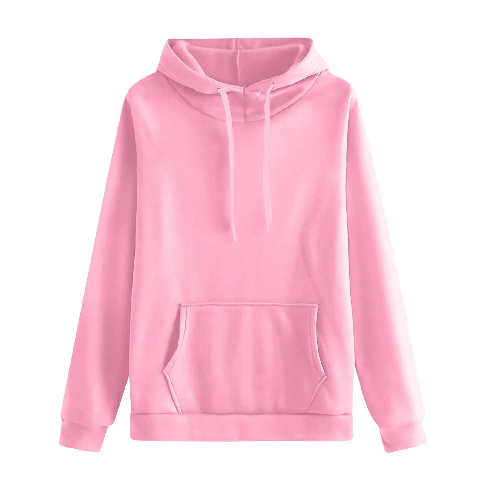 Generico Felpa Donna con Cappuccio in Fleece, Hoodie Pullover con Tasca e Coulisse - immagine 4
