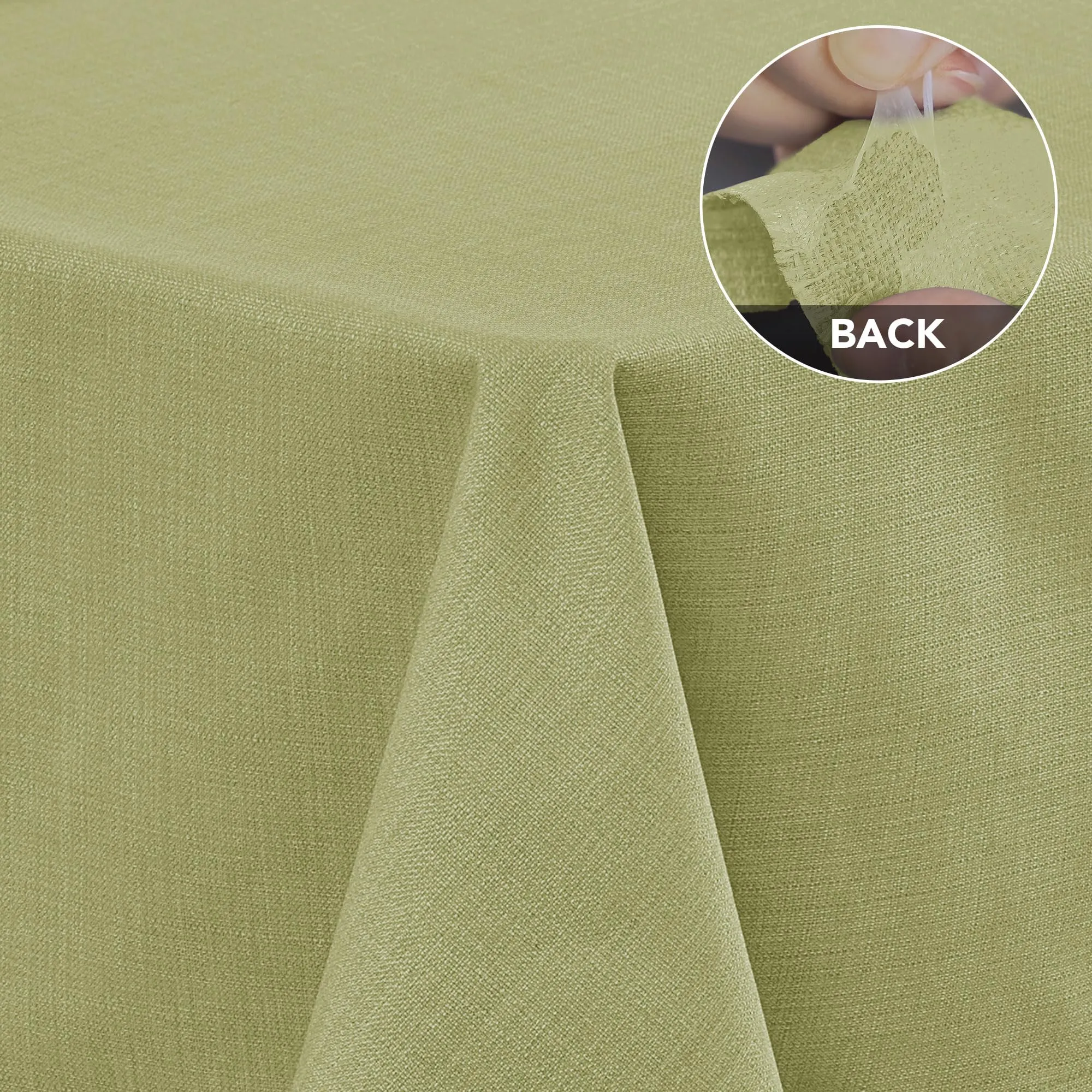 Deconovo Tovaglia Idrorepellente Effetto Lino, 100x140 cm, Verde - immagine 3