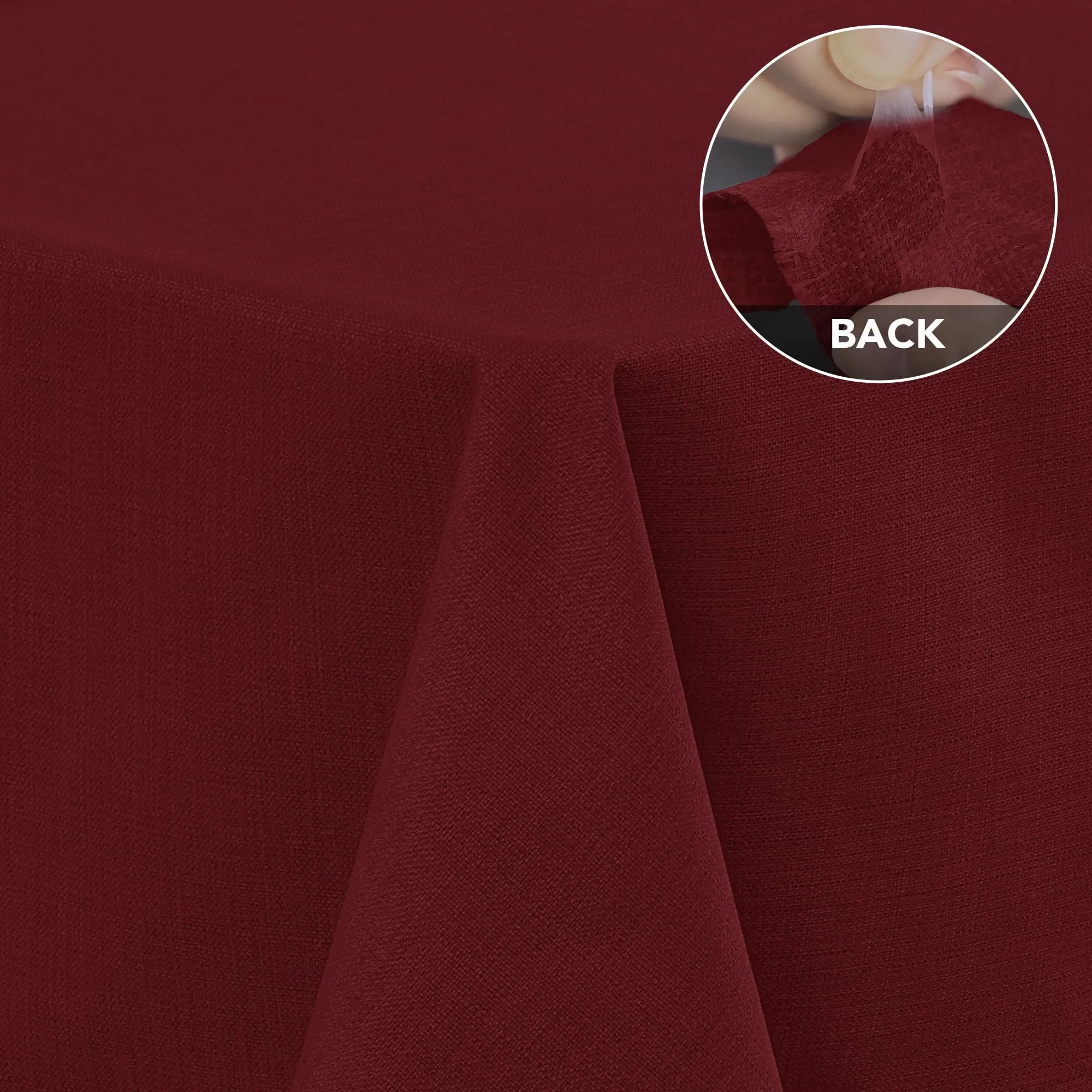 Deconovo Tovaglia Idrorepellente Effetto Lino, 140x220 cm, Rosso - immagine 3