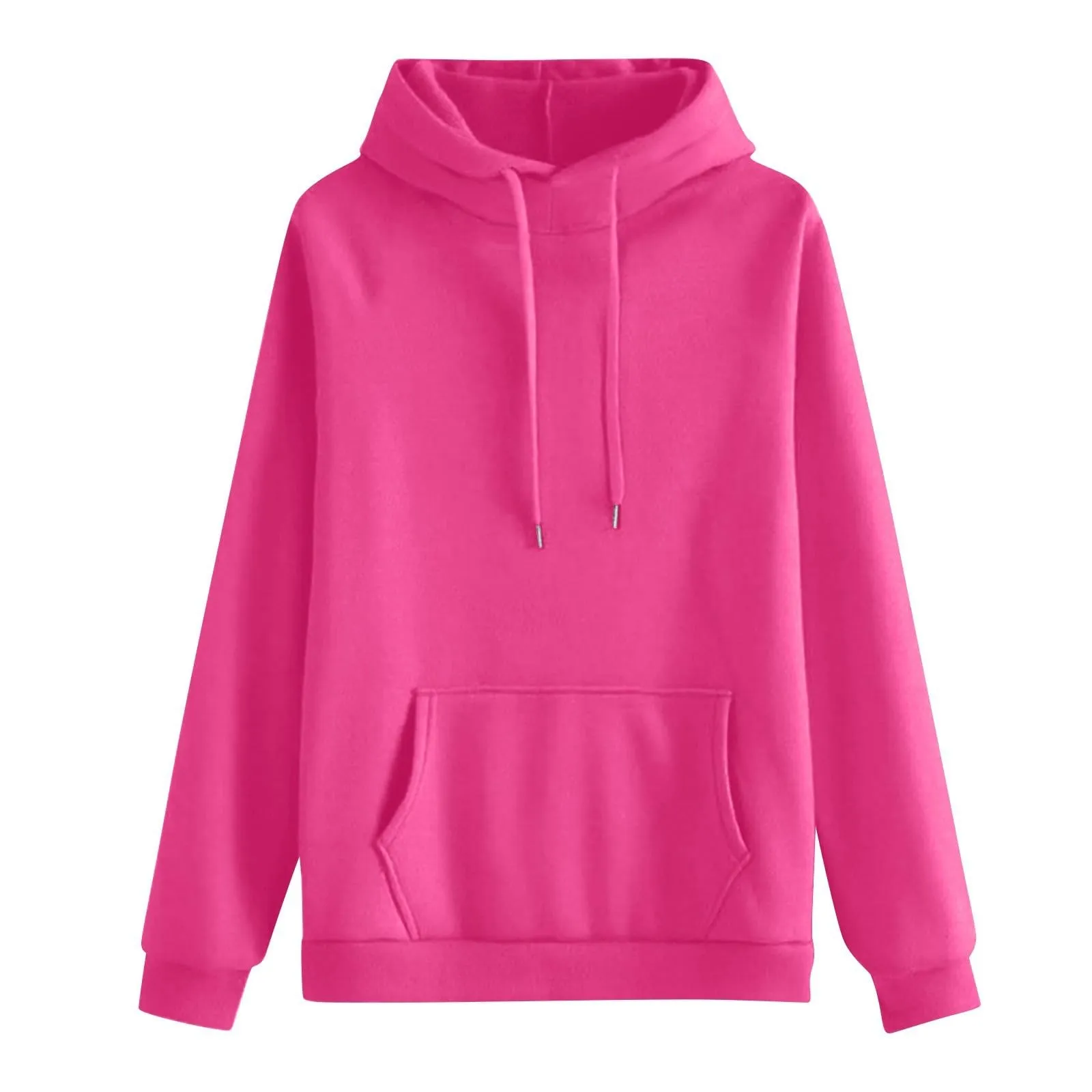 Generico Felpa Donna con Cappuccio in Fleece, Hoodie Pullover con Tasca e Coulisse - immagine 4