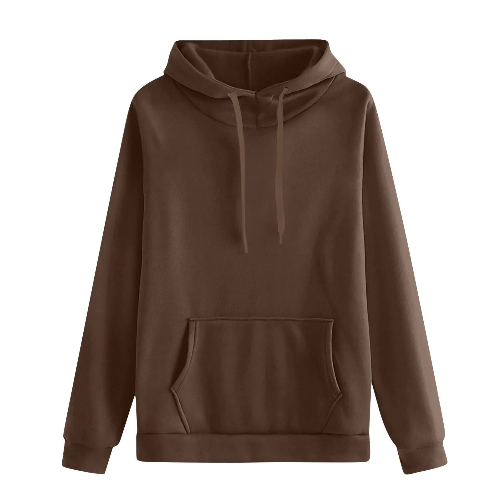 Generico Felpa Donna con Cappuccio in Fleece, Hoodie Pullover con Tasca e Coulisse - immagine 4