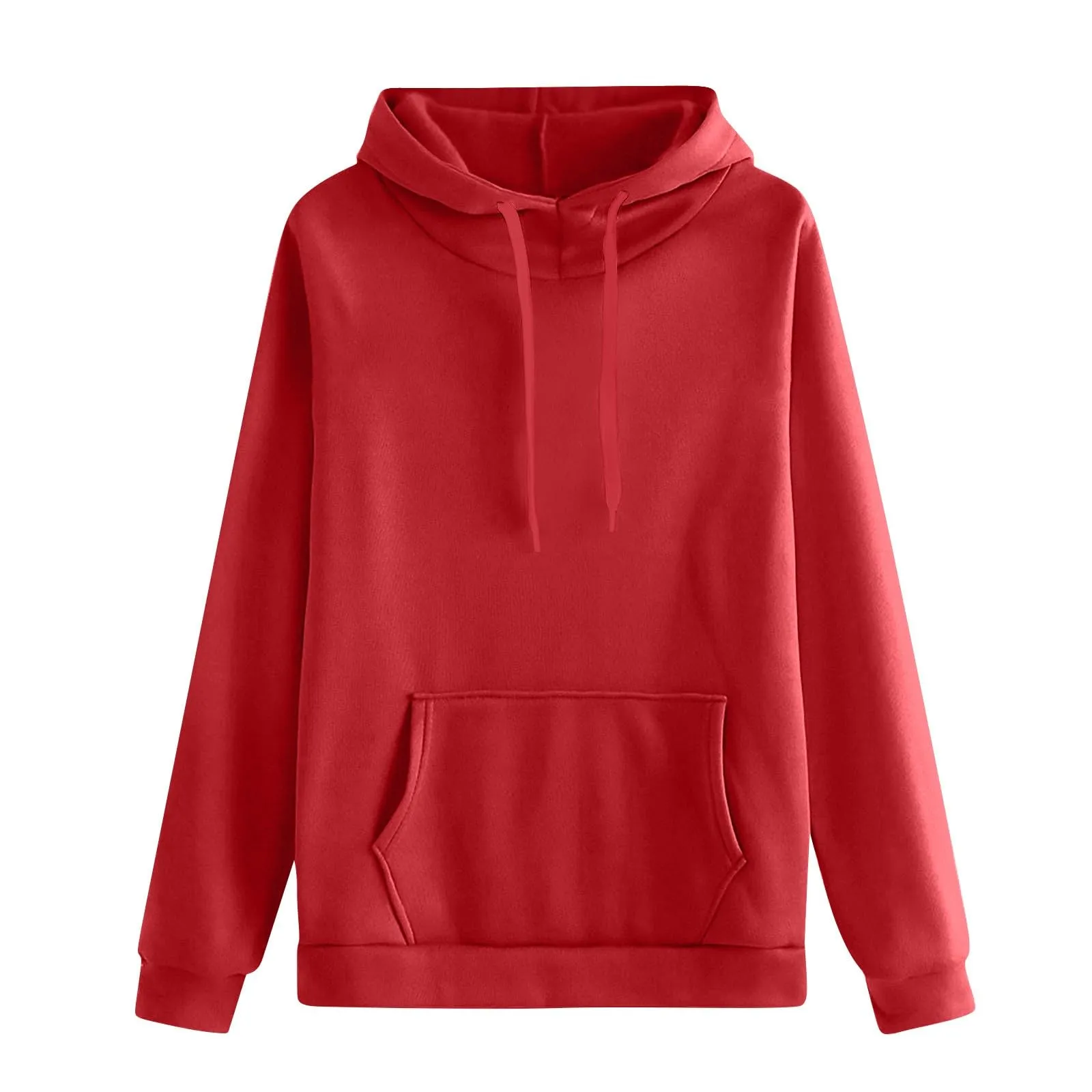 Generico Felpa Donna con Cappuccio in Fleece, Hoodie Pullover con Tasca e Coulisse - immagine 4