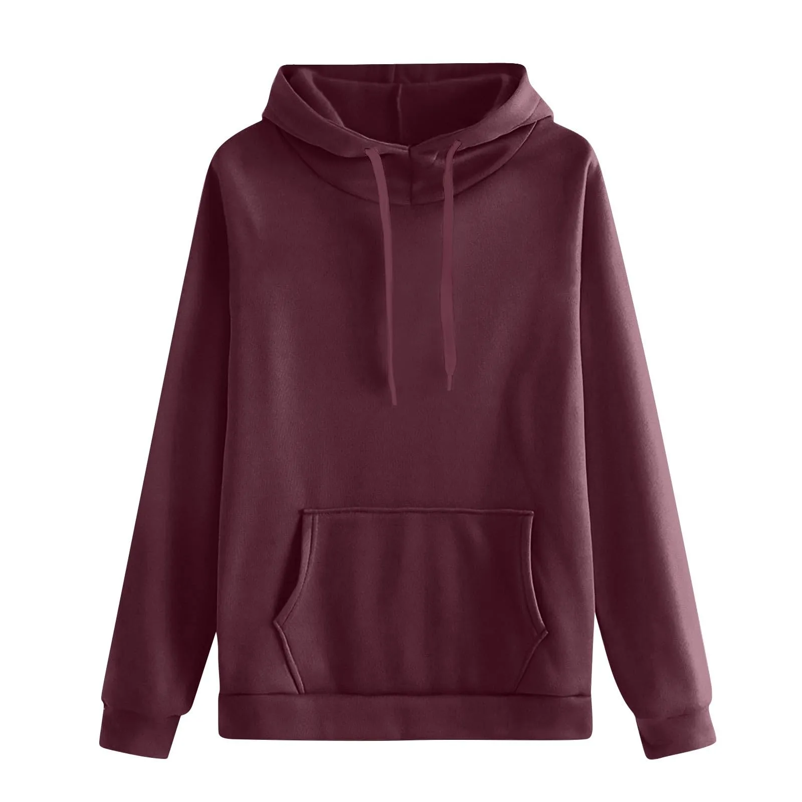Generico Felpa Donna con Cappuccio in Fleece, Hoodie Pullover con Tasca e Coulisse - immagine 4