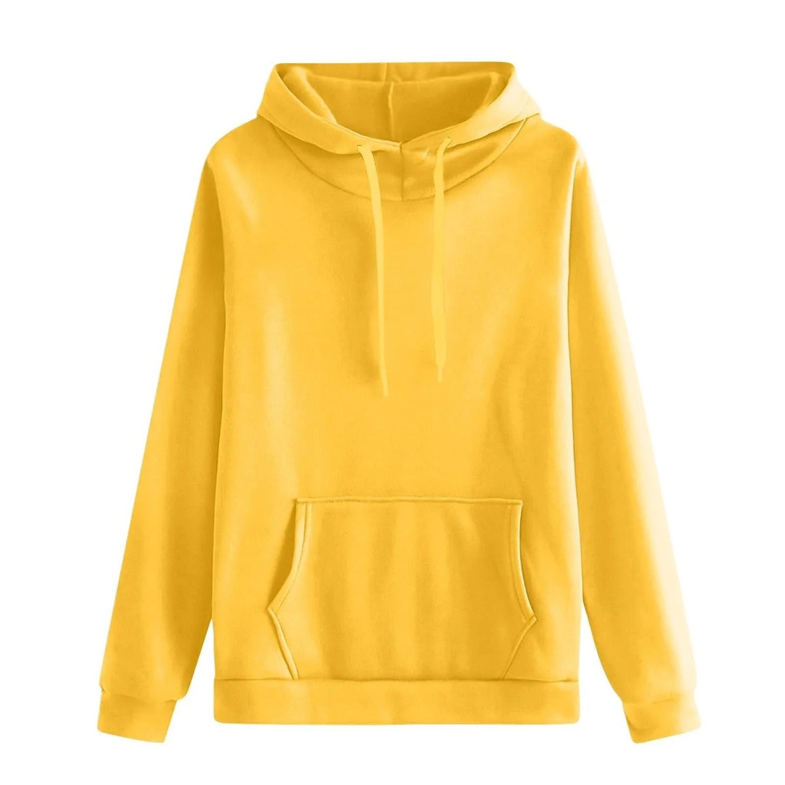 Generico Felpa Donna con Cappuccio in Fleece, Hoodie Pullover con Tasca e Coulisse - immagine 4