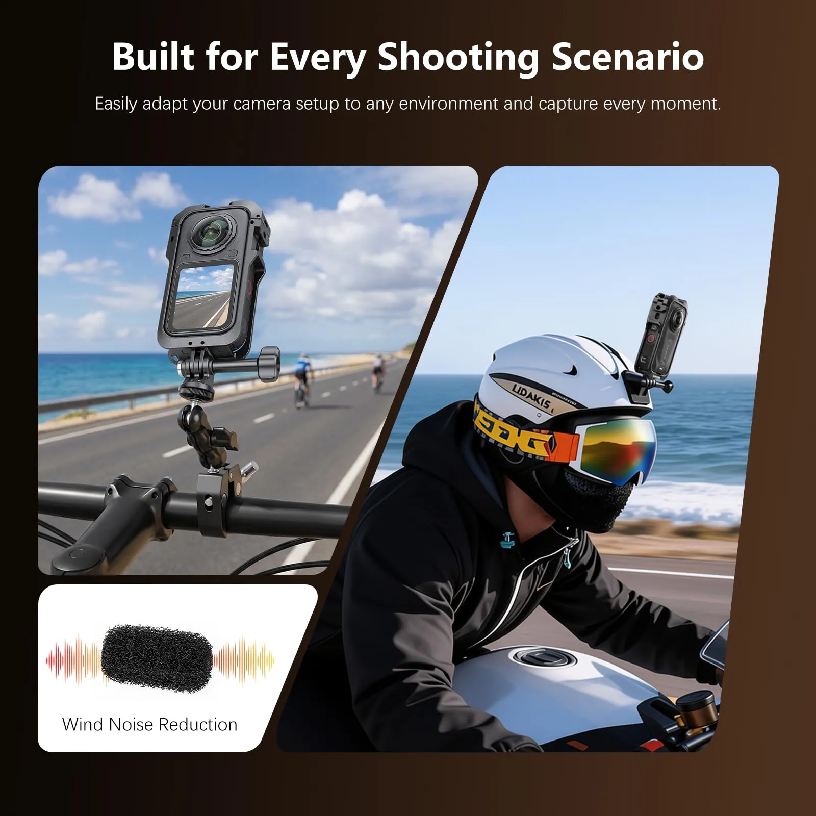 Amazear Gabbia Protettiva in Metallo per Insta360 X6 con Base Rapida - immagine 7