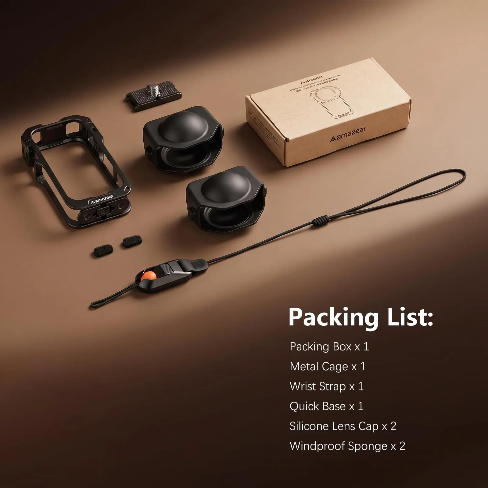 Amazear Gabbia Protettiva in Metallo per Insta360 X6 con Base Rapida - immagine 8