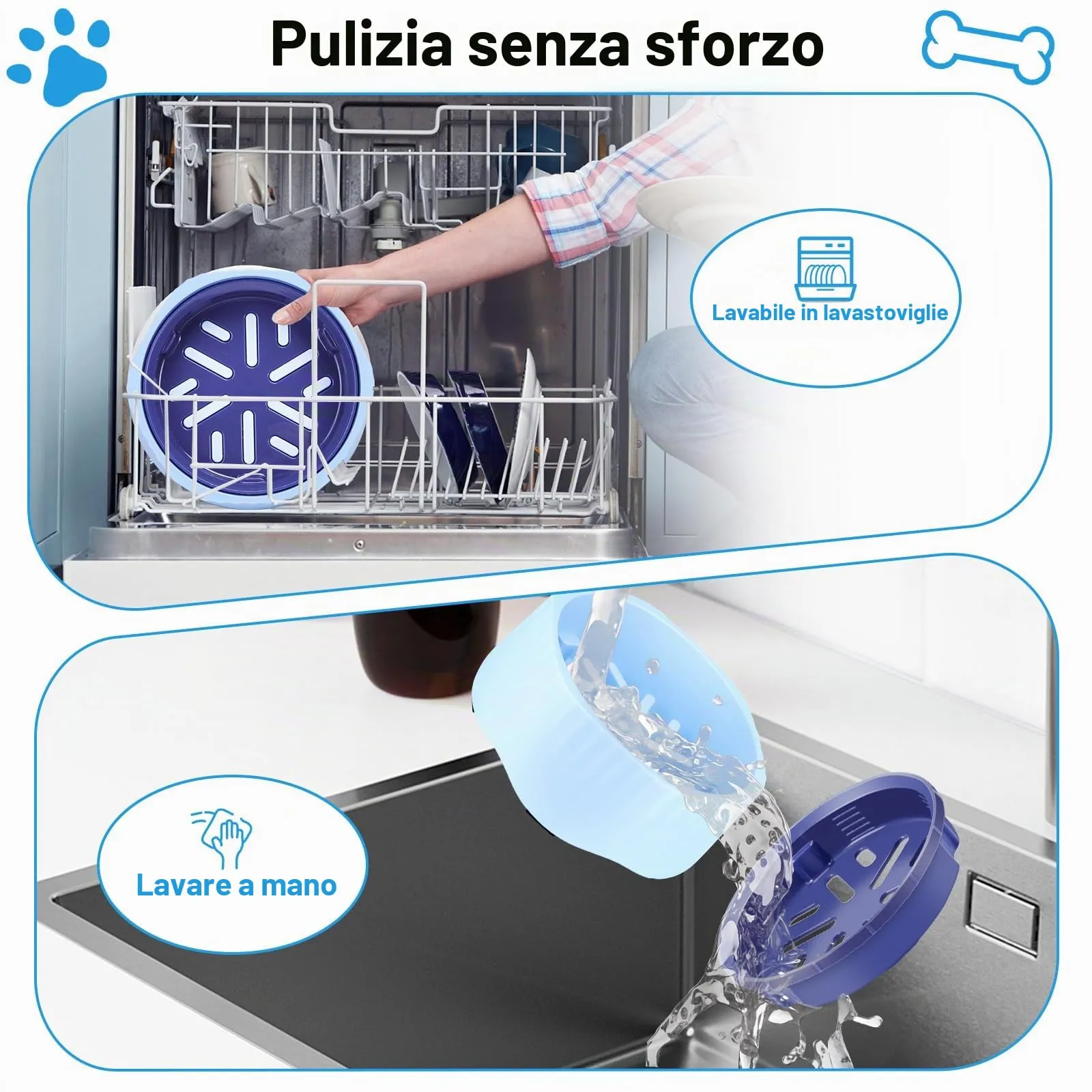 Zivacate Ciotola Anti-Ingozzamento 2 in 1 per Cani Convertibile - immagine 6