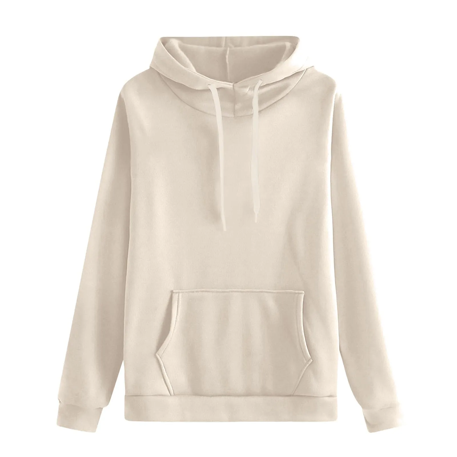 Generico Felpa Donna con Cappuccio in Fleece, Hoodie Pullover con Tasca e Coulisse - immagine 4