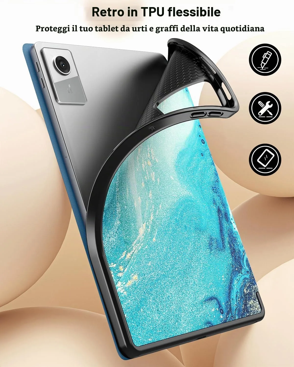 TiMOVO Cover per Lenovo Idea Tab 11 Pollici 2025 (TB-336ZU/336FU) con Portapenna, Doratura - immagine 5