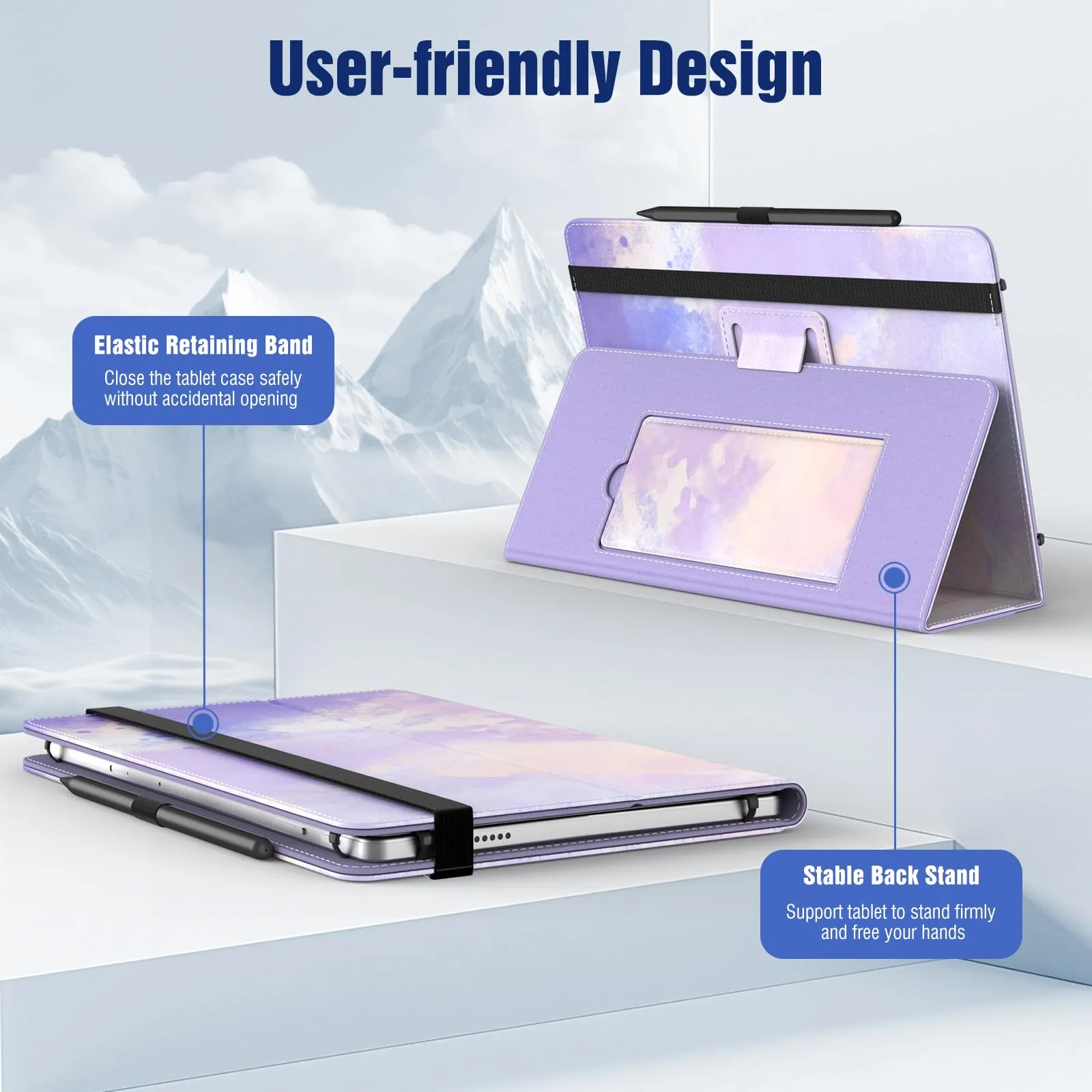 TiMOVO Custodia Universale per Tablet Android 10,1'' con Portapenne - immagine 5