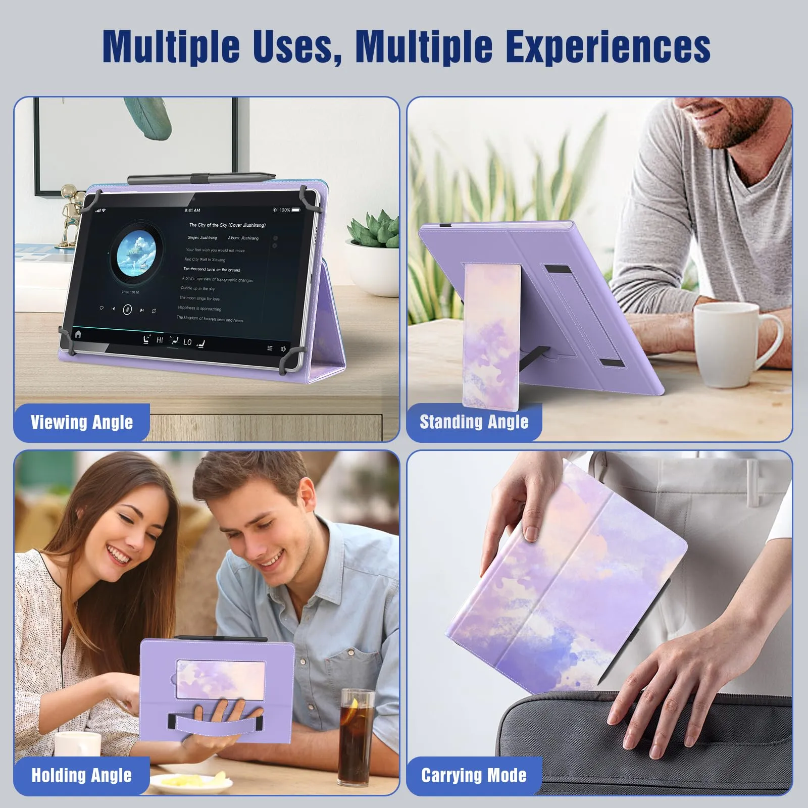 TiMOVO Custodia Universale per Tablet Android 10,1'' con Portapenne - immagine 8