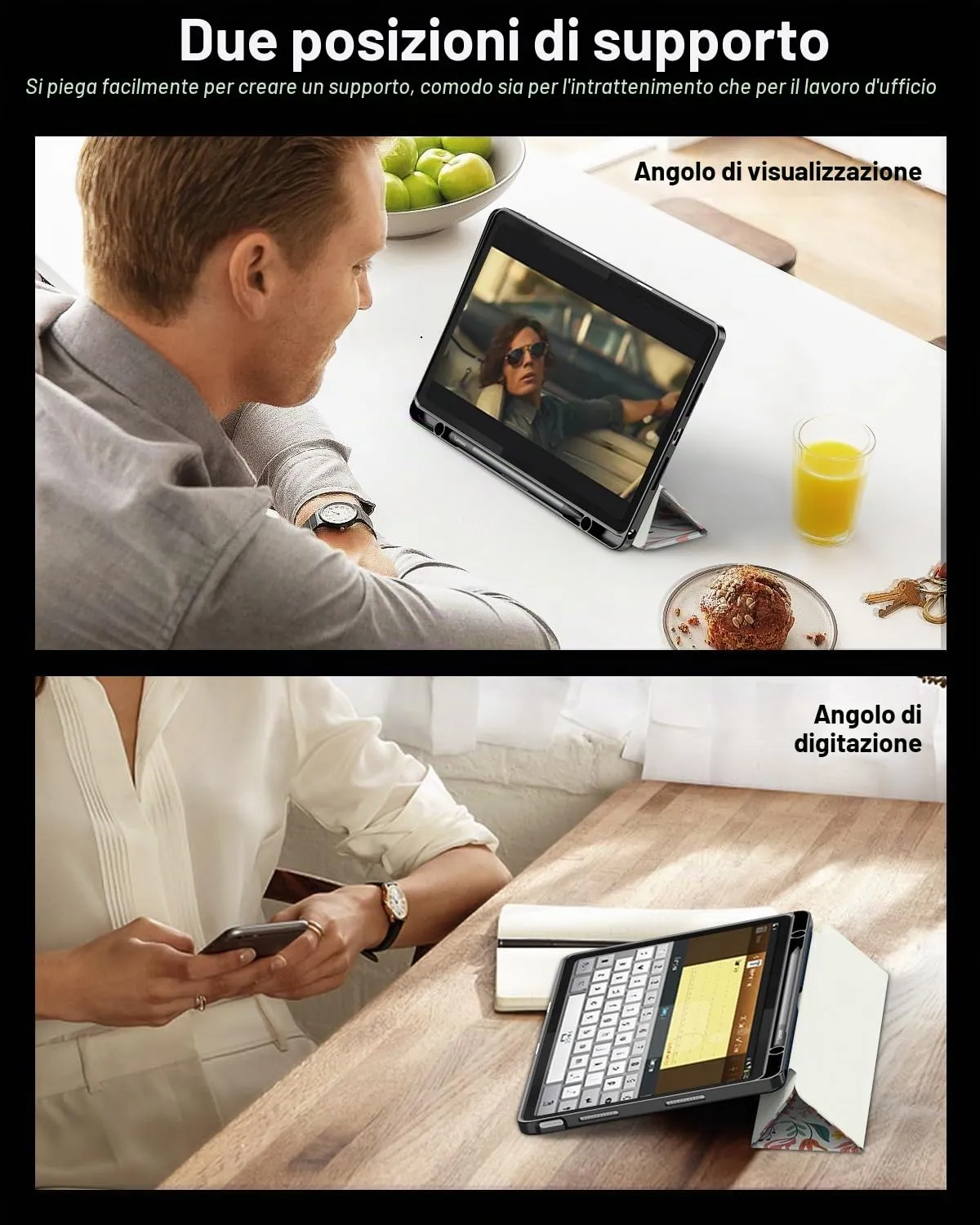 TiMOVO Cover per Lenovo Idea Tab 11 Pollici 2025 TB-336ZU/336FU con Portapenna, Fiori - immagine 7