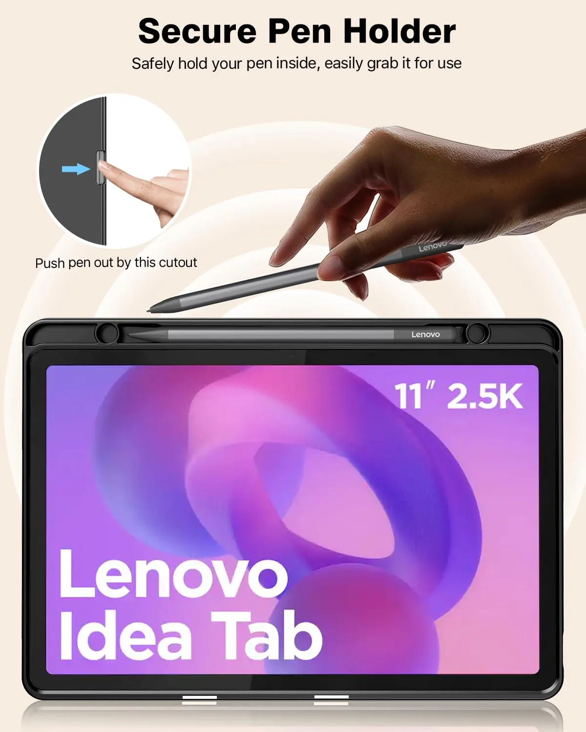 TiMOVO Cover per Lenovo Idea Tab 11 Pollici 2025 TB-336ZU/336FU con Portapenna - immagine 4