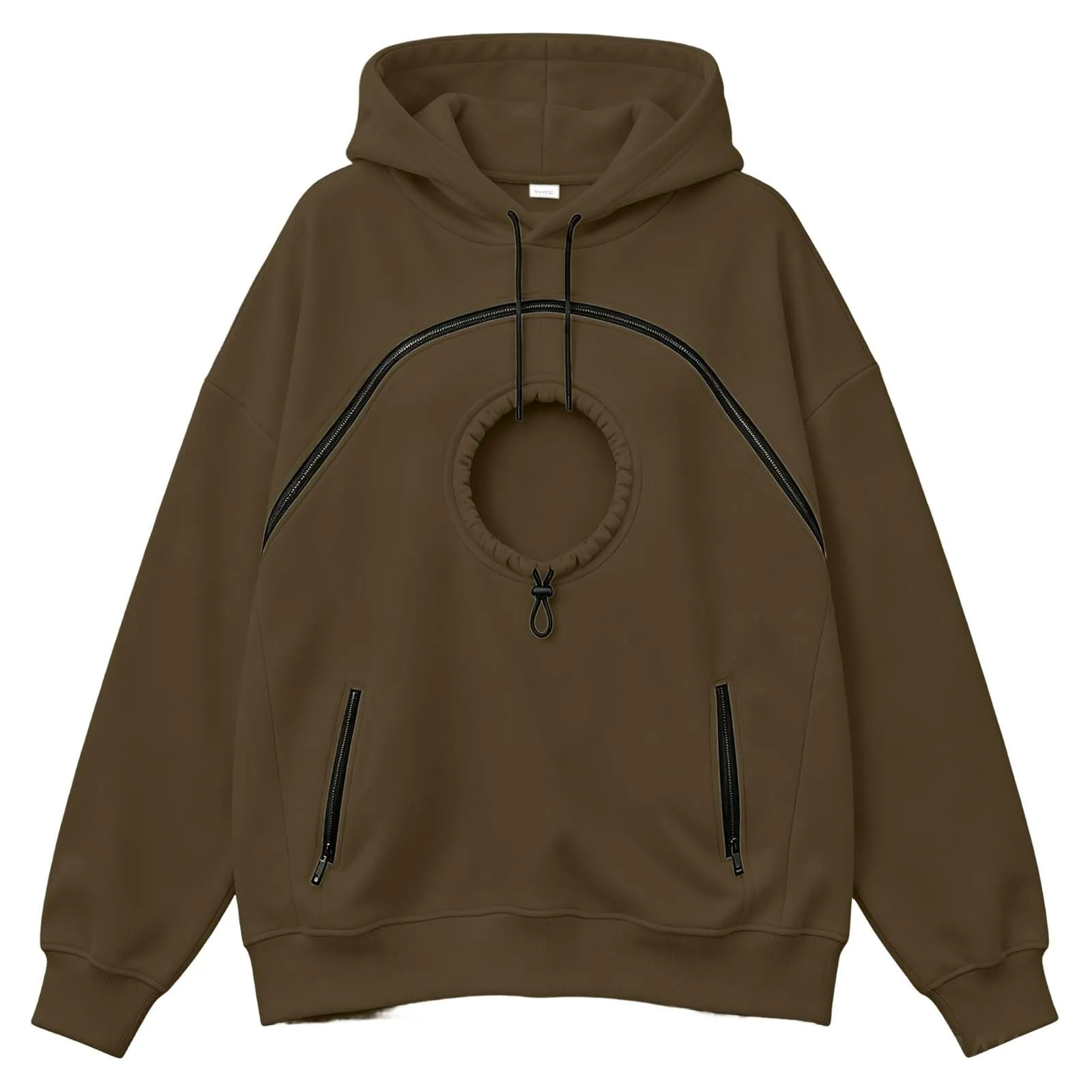 Generico Felpa con Cappuccio Donna Oversize con Tasca per Gatti e Cani - immagine 1