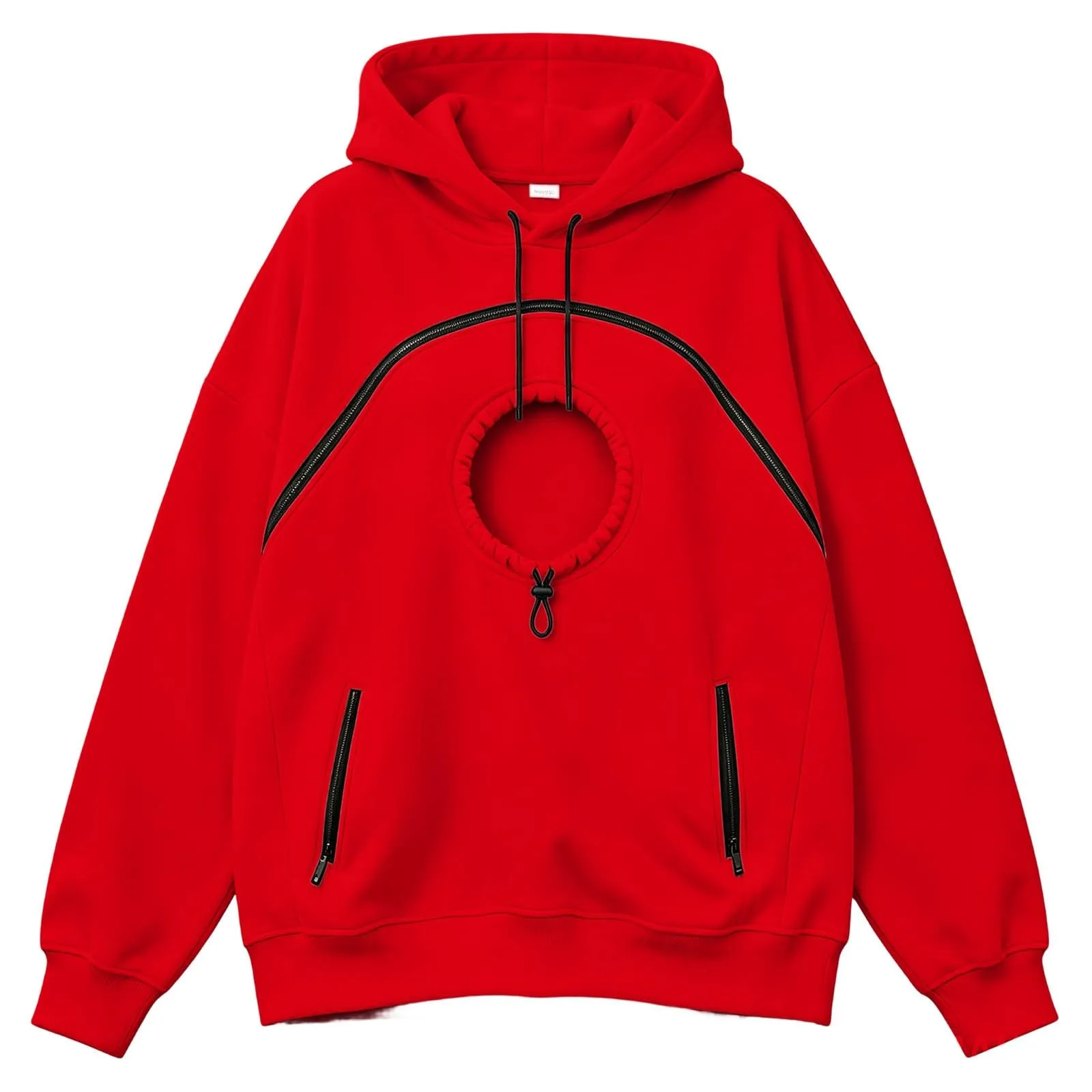 Generico Felpa con Cappuccio Donna Oversize Porta Gatto e Cane, Manica Lunga con Tasche, Autunno Inverno - immagine 1