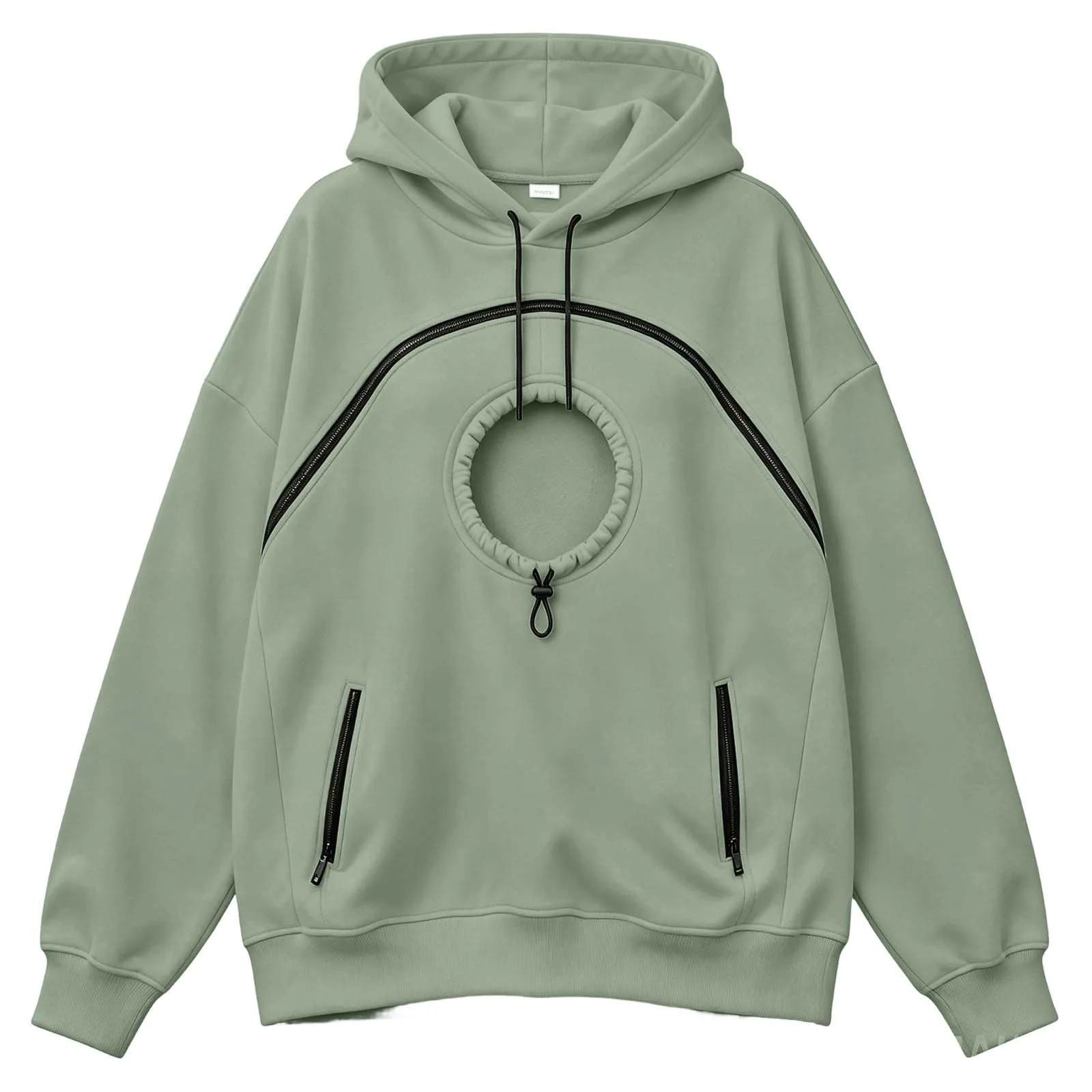 Generico Felpa con Cappuccio Donna Oversize con Tasca Porta Animali, Manica Lunga, Casual Autunno Inverno - immagine 1