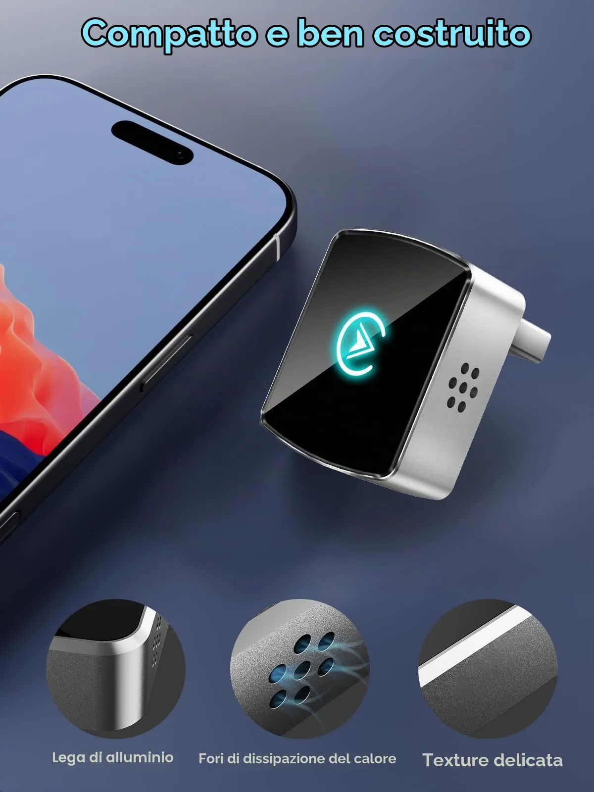 PARPAT Adattatore Wireless CarPlay e Android Auto USB/Type-C iOS 10+ Android 11+ - immagine 6