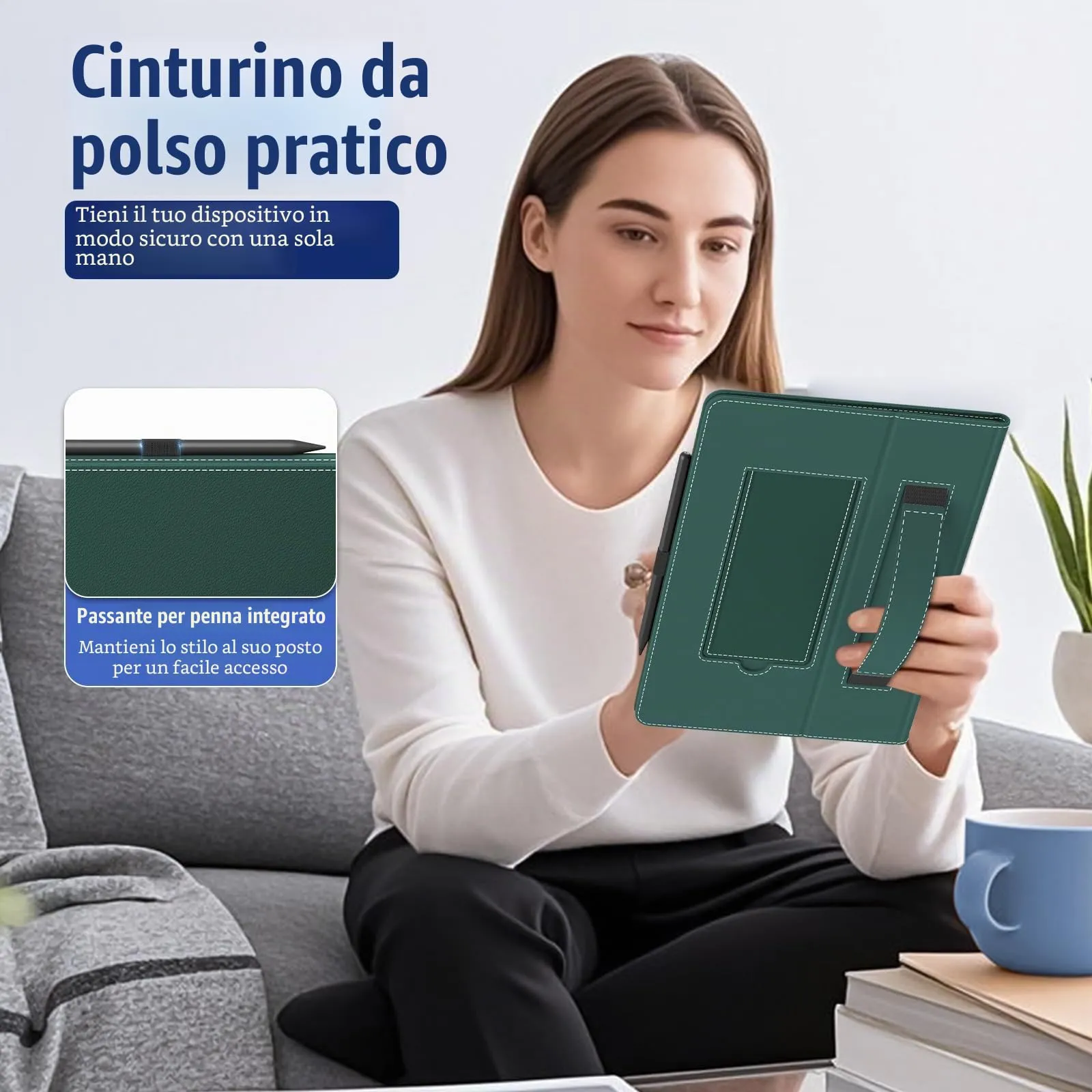 TiMOVO Custodia Universale per Tablet Android 10,1" con Anello per Penna - immagine 3