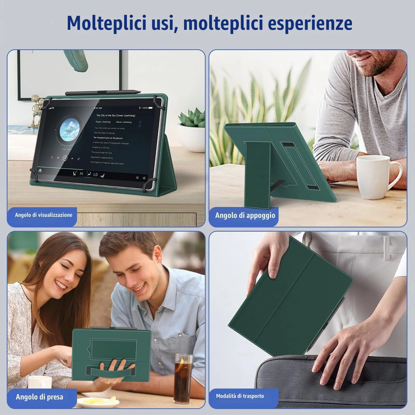 TiMOVO Custodia Universale per Tablet Android 10,1" con Anello per Penna - immagine 7