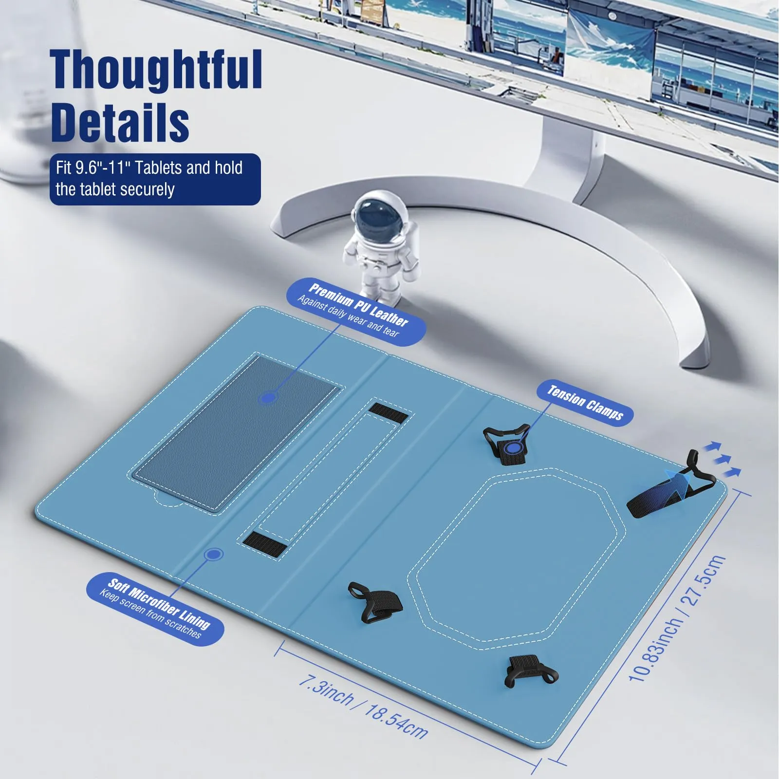 TiMOVO Custodia Universale per Tablet Android 10,1" con Anello per Penna - immagine 2