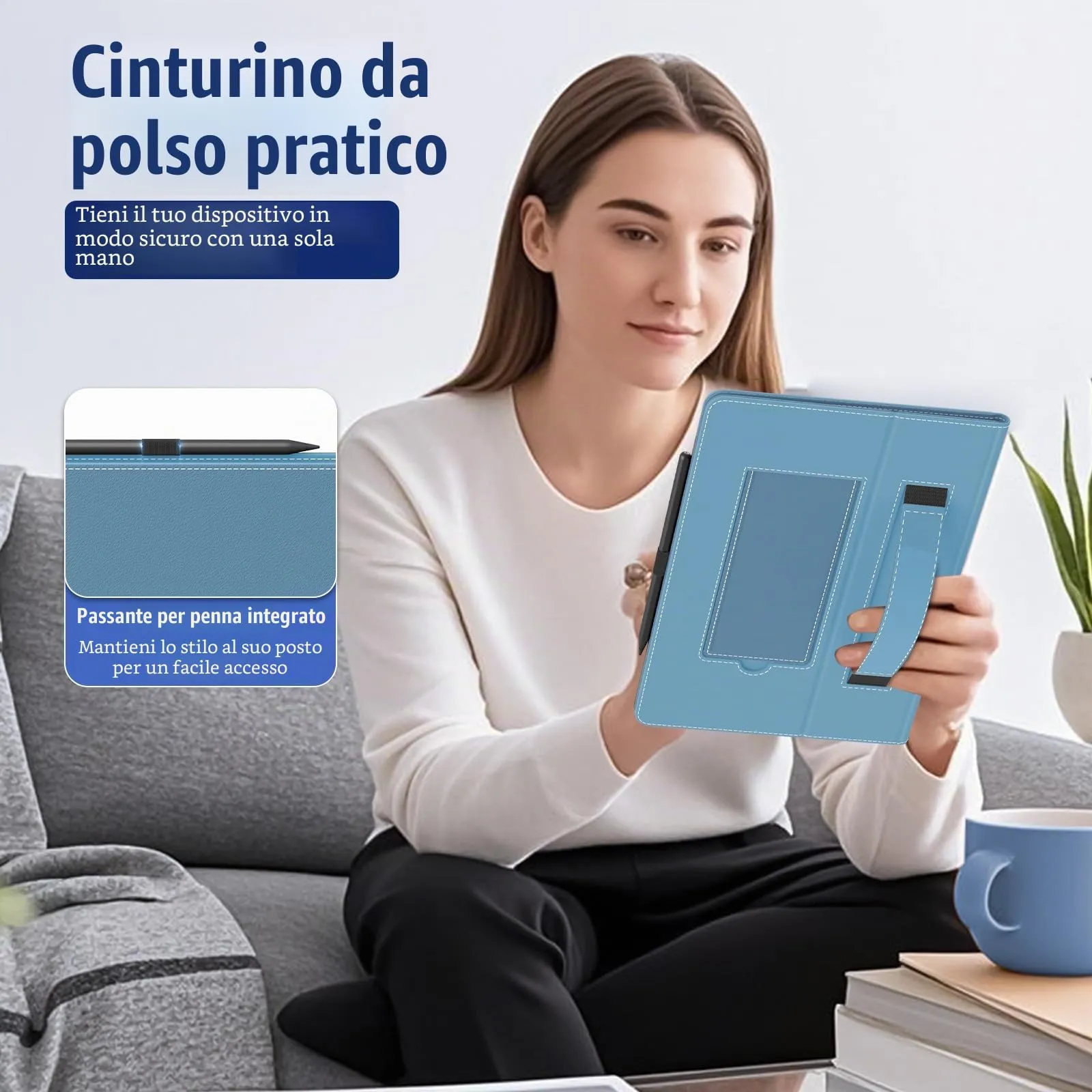 TiMOVO Custodia Universale per Tablet Android 10,1" con Anello per Penna - immagine 3