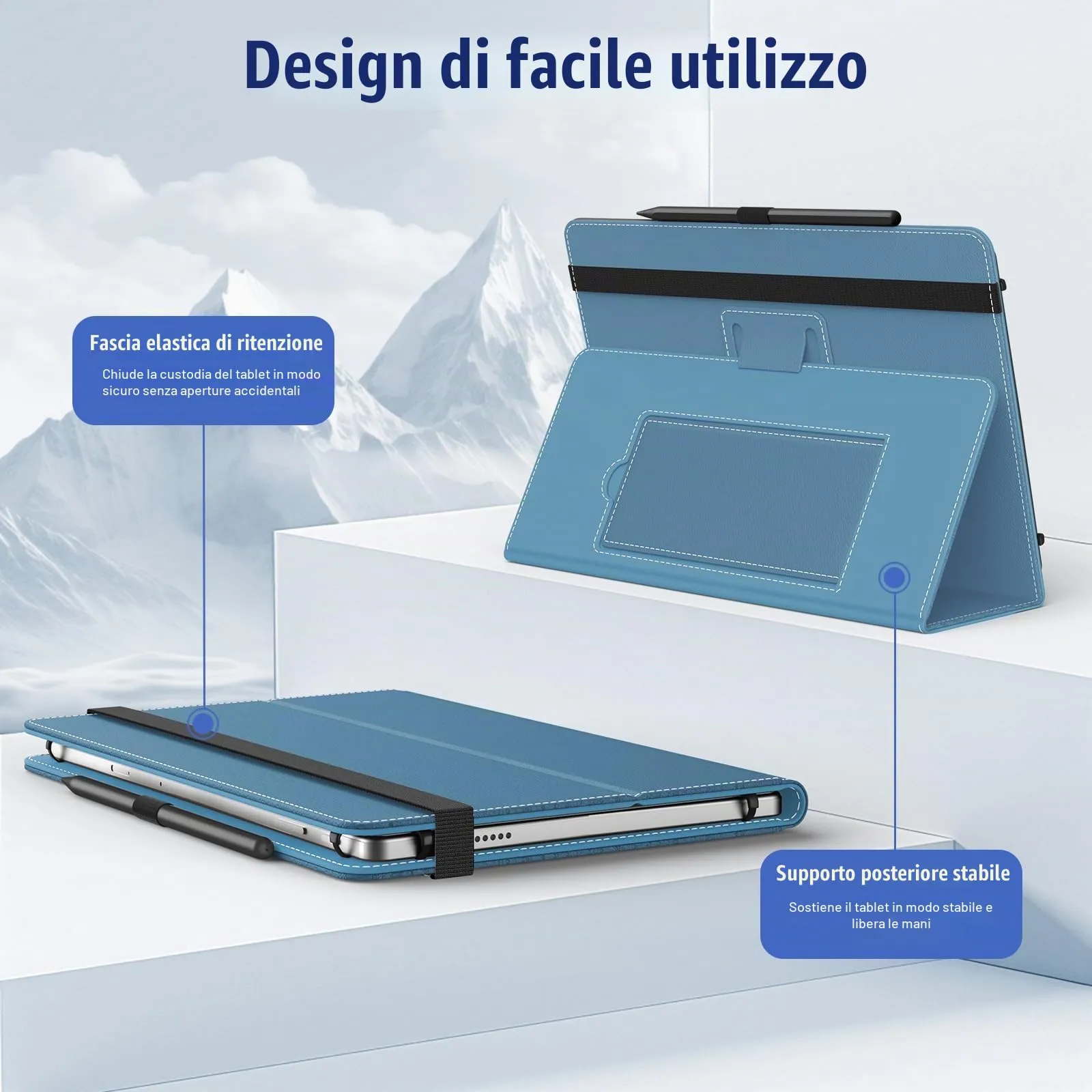 TiMOVO Custodia Universale per Tablet Android 10,1" con Anello per Penna - immagine 4