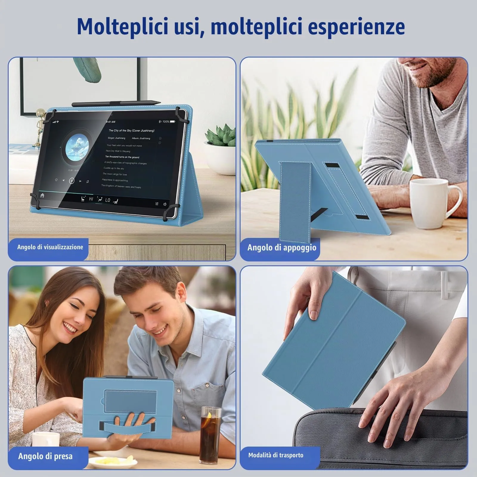 TiMOVO Custodia Universale per Tablet Android 10,1" con Anello per Penna - immagine 7