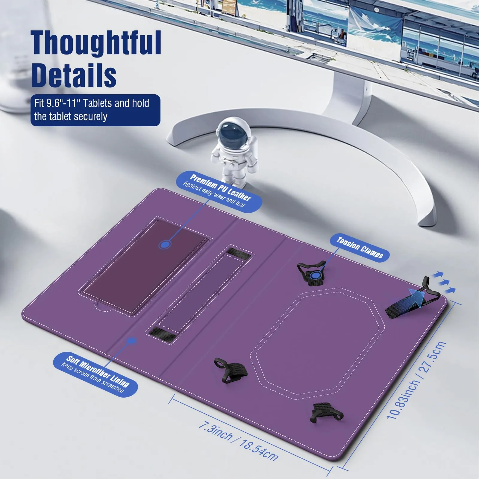 TiMOVO Custodia Universale per Tablet Android 10,1" con Anello per Penna - immagine 2