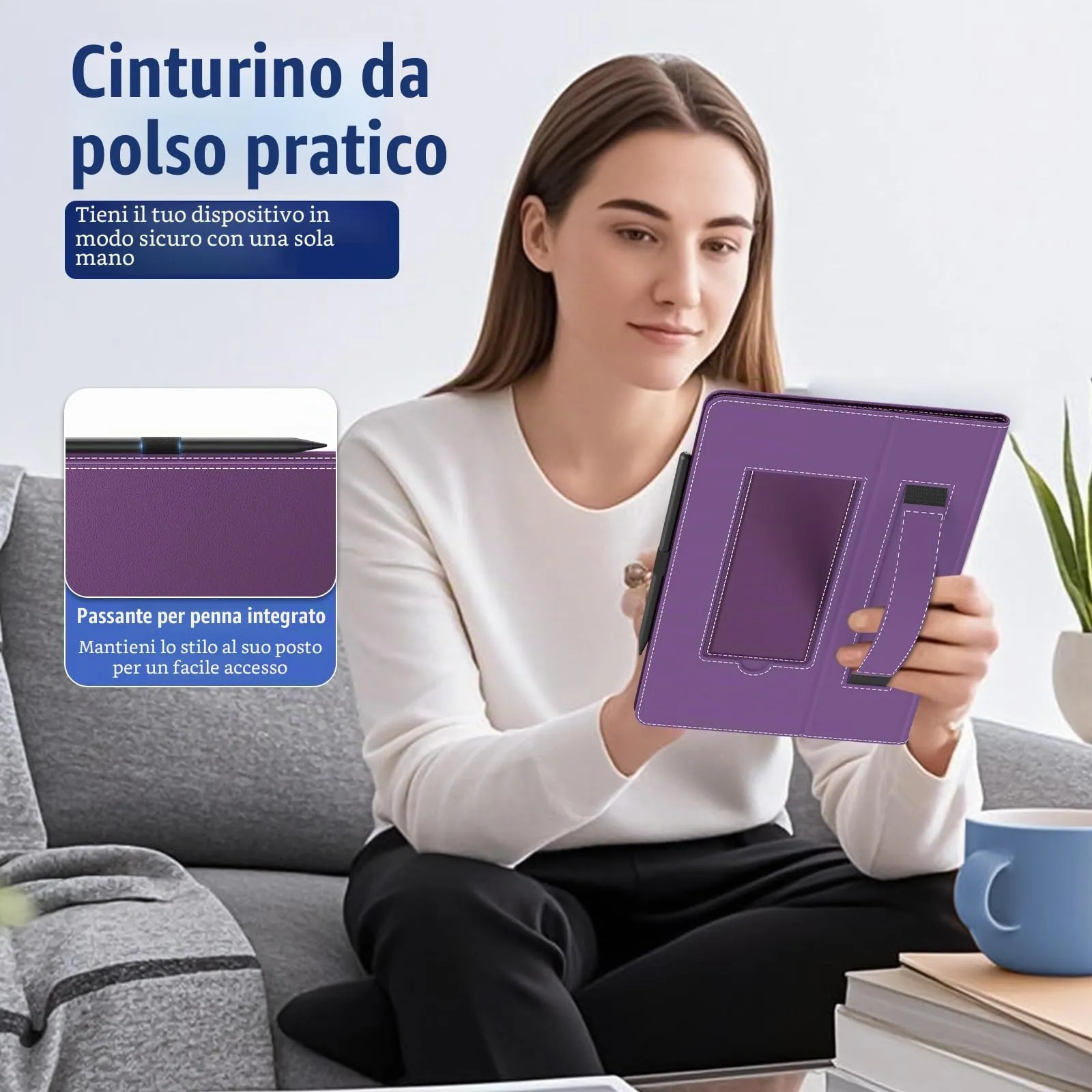 TiMOVO Custodia Universale per Tablet Android 10,1" con Anello per Penna - immagine 3