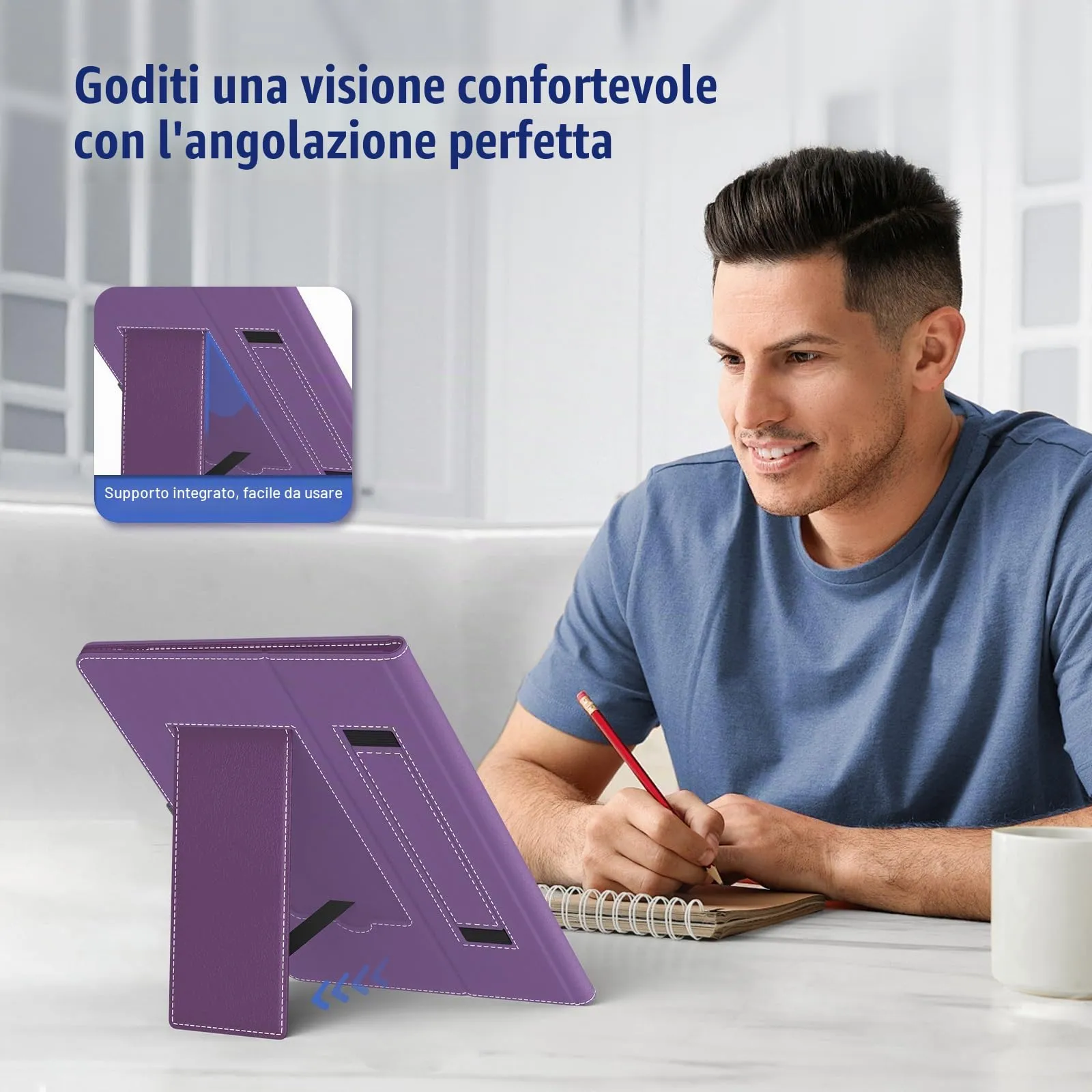 TiMOVO Custodia Universale per Tablet Android 10,1" con Anello per Penna - immagine 5