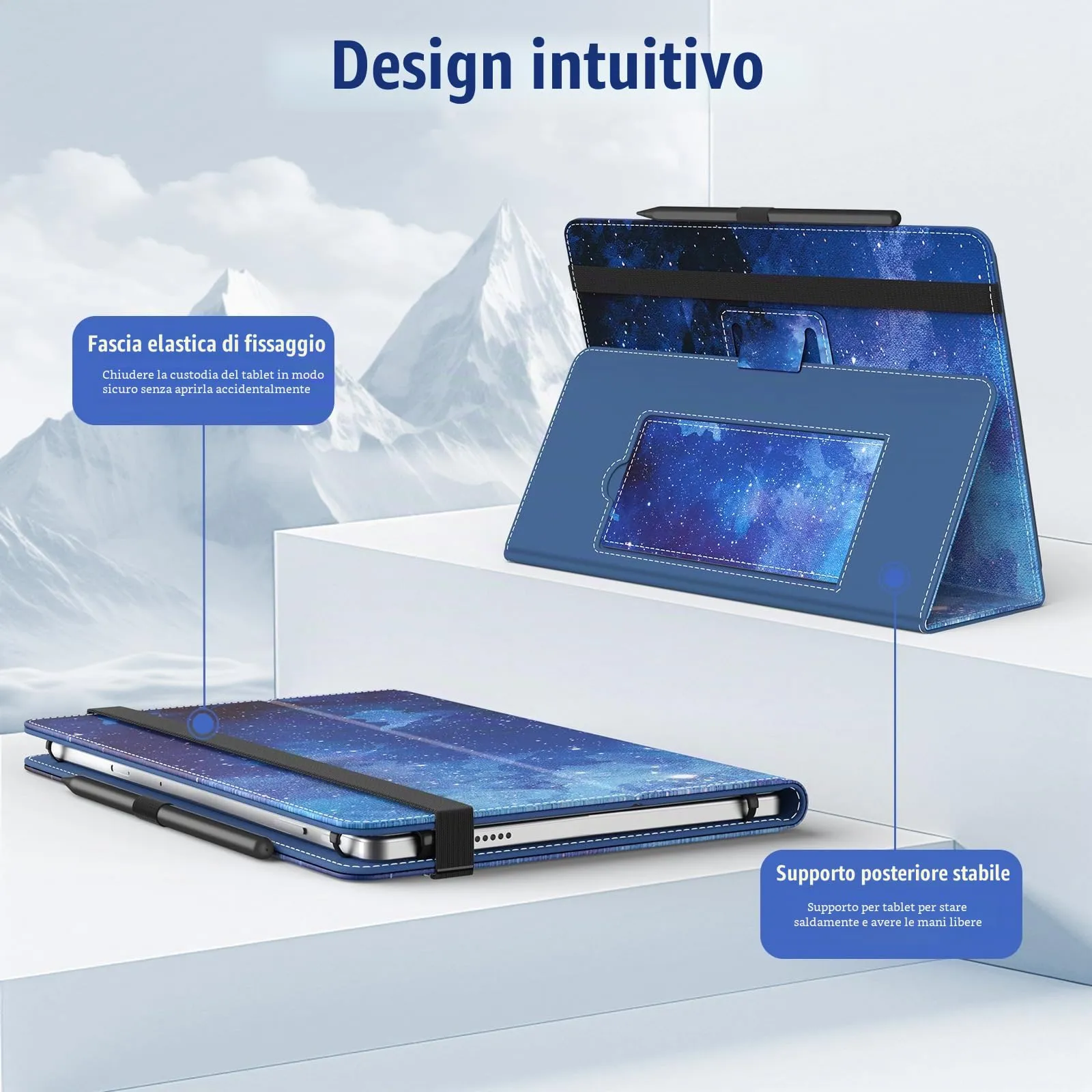 TiMOVO Custodia Universale per Tablet Android 10,1" con Portapenne - immagine 4