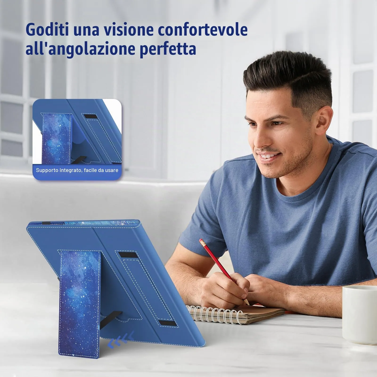 TiMOVO Custodia Universale per Tablet Android 10,1" con Portapenne - immagine 5
