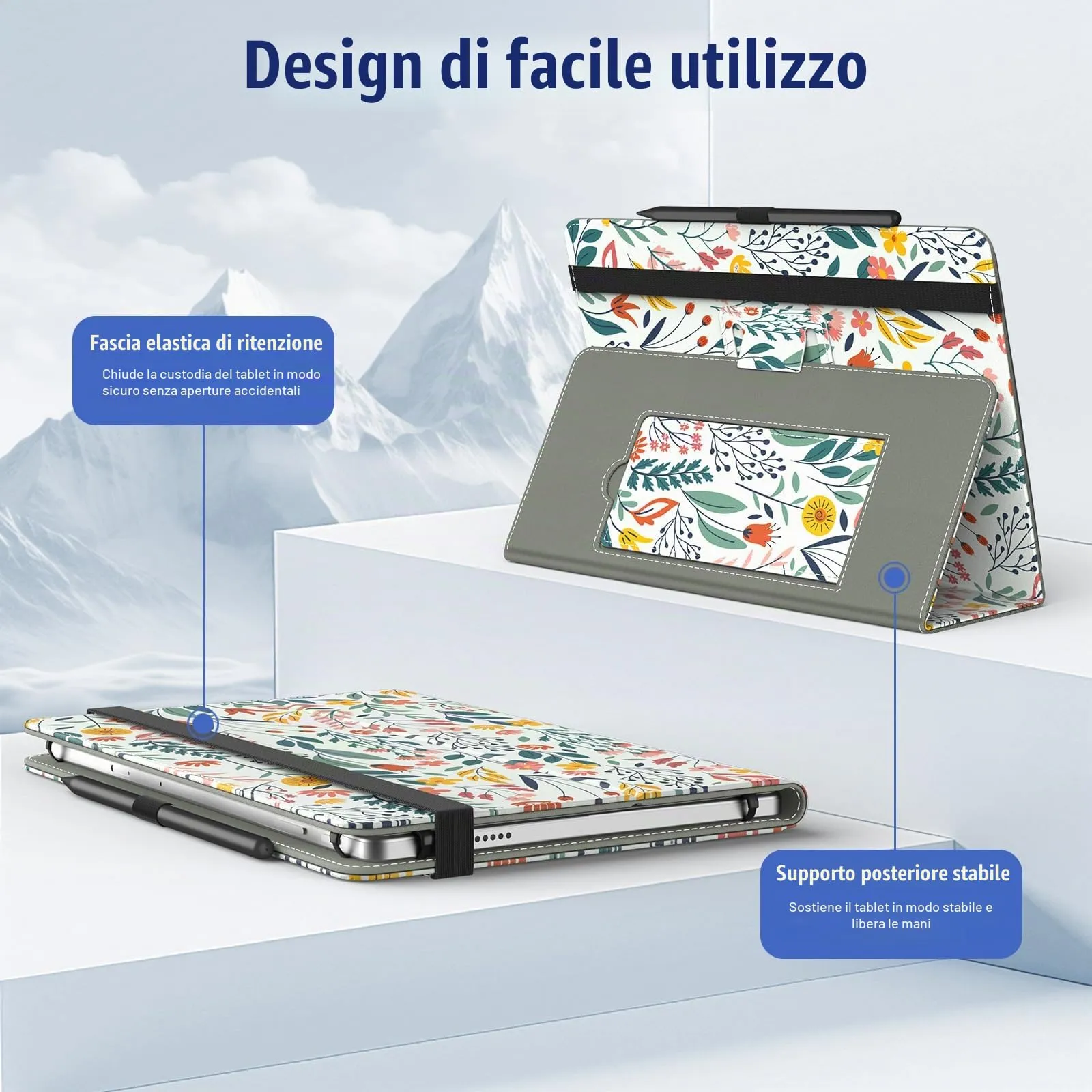 TiMOVO Custodia Universale per Tablet Android 9,6-11 pollici con Anello per Penna - immagine 4