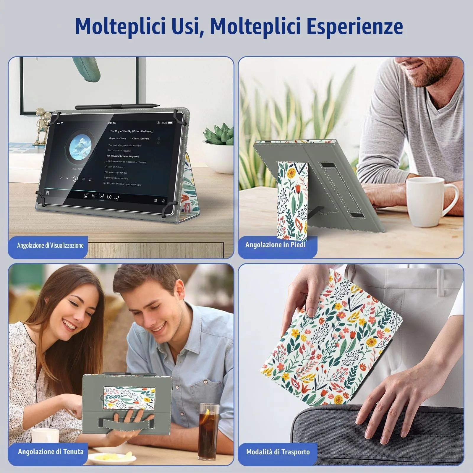 TiMOVO Custodia Universale per Tablet Android 9,6-11 pollici con Anello per Penna - immagine 7