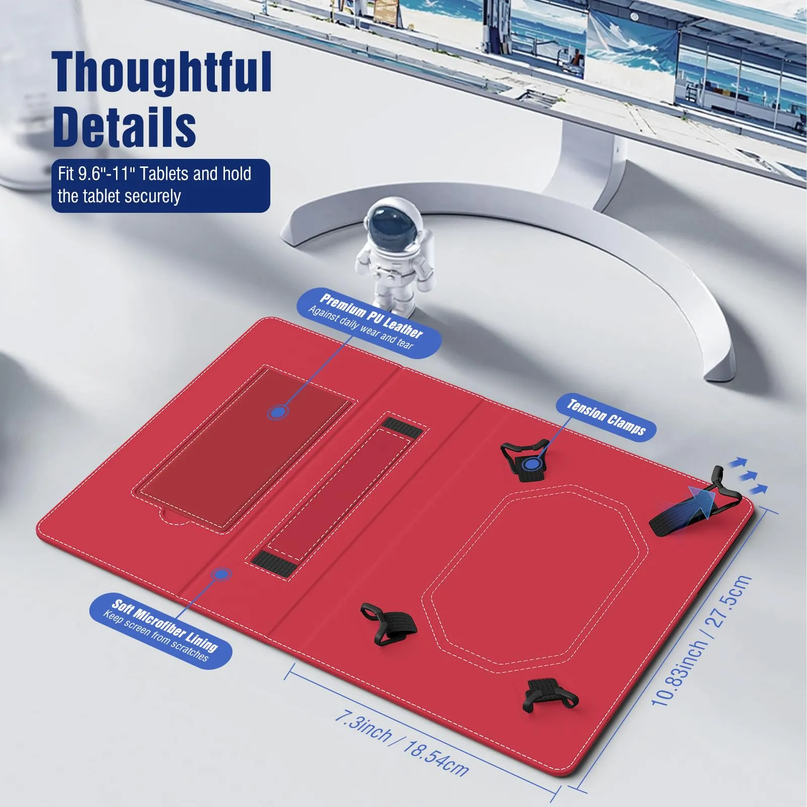 TiMOVO Custodia Universale per Tablet Android 10,1" con Anello per Penna - immagine 2