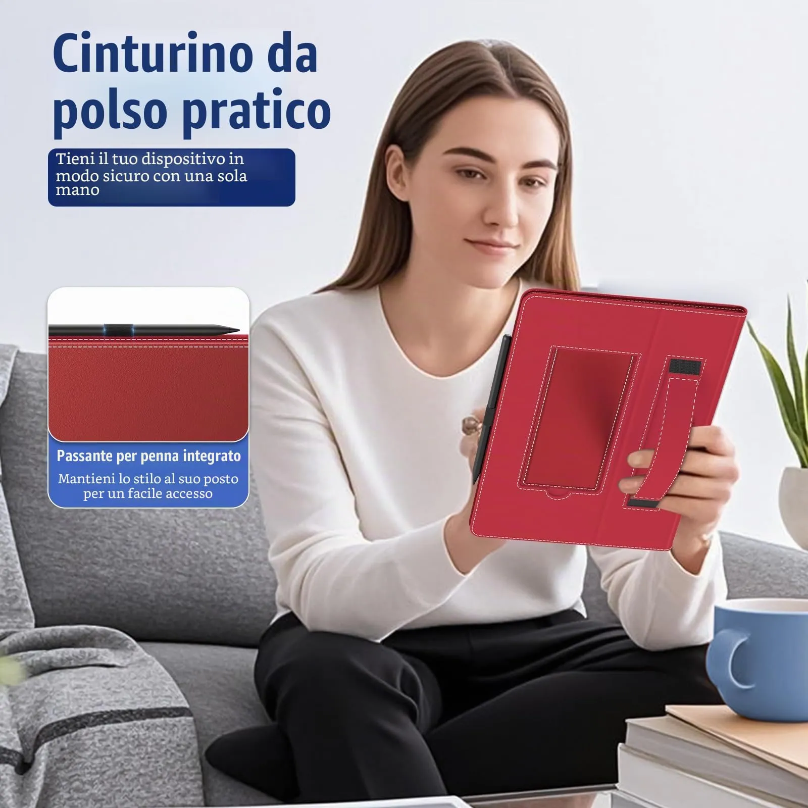 TiMOVO Custodia Universale per Tablet Android 10,1" con Anello per Penna - immagine 3