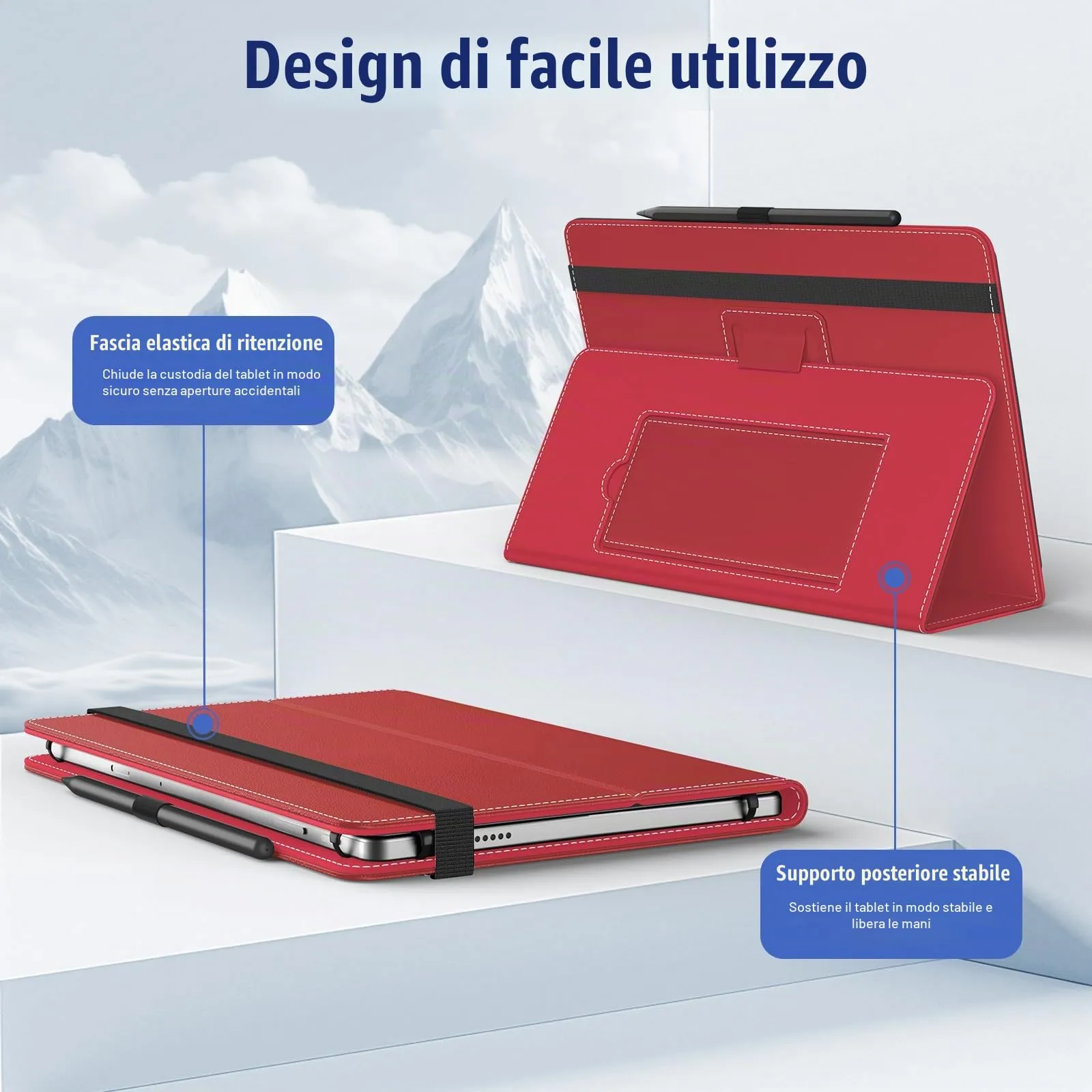 TiMOVO Custodia Universale per Tablet Android 10,1" con Anello per Penna - immagine 4