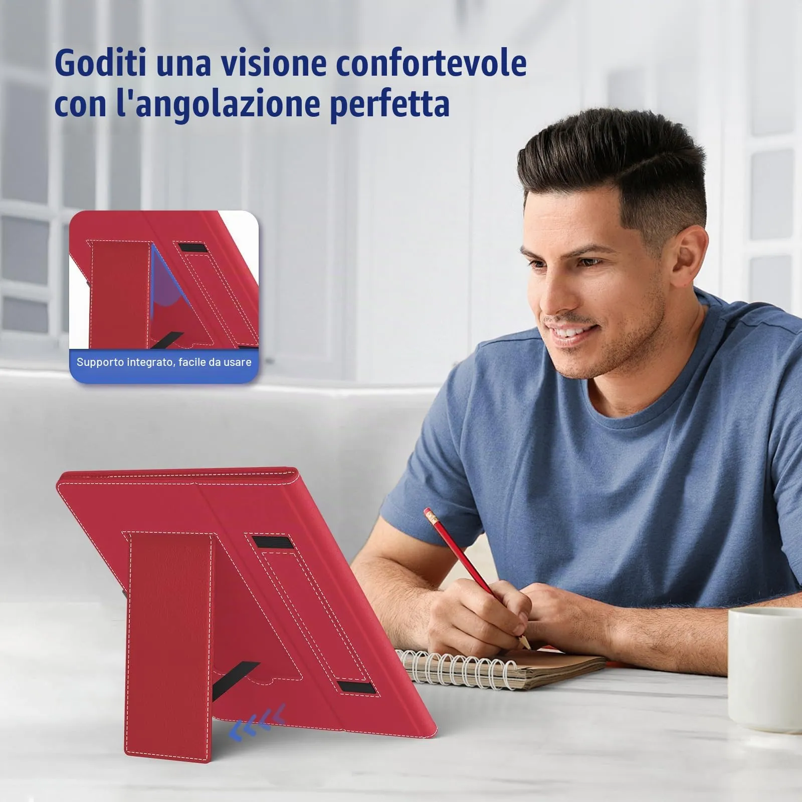 TiMOVO Custodia Universale per Tablet Android 10,1" con Anello per Penna - immagine 5