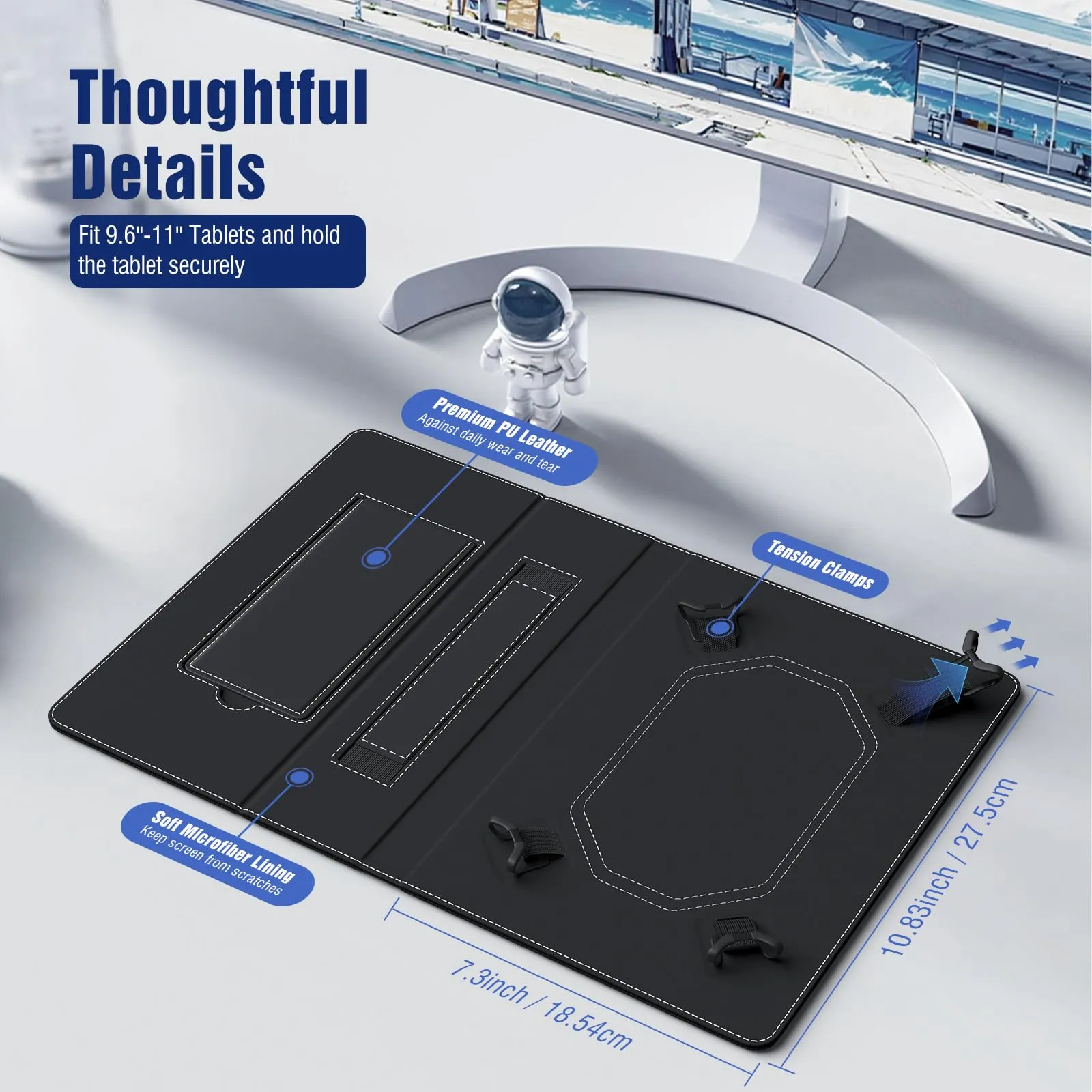 TiMOVO Custodia Universale per Tablet Android 10,1'' con Anello per Penna - immagine 2