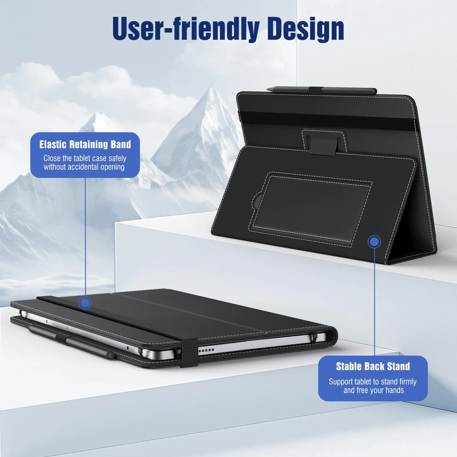 TiMOVO Custodia Universale per Tablet Android 10,1'' con Anello per Penna - immagine 4