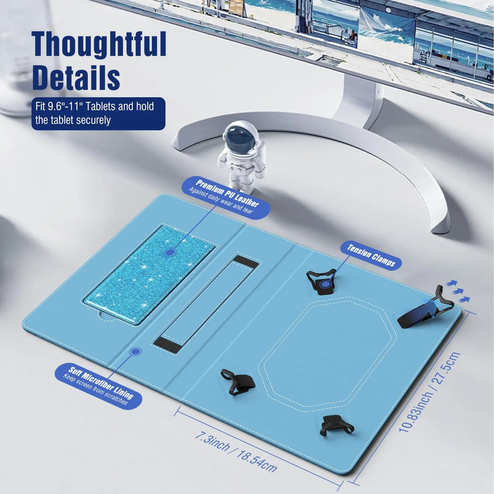 TiMOVO Custodia Universale per Tablet Android 10,1" con Anello per Penna - immagine 2