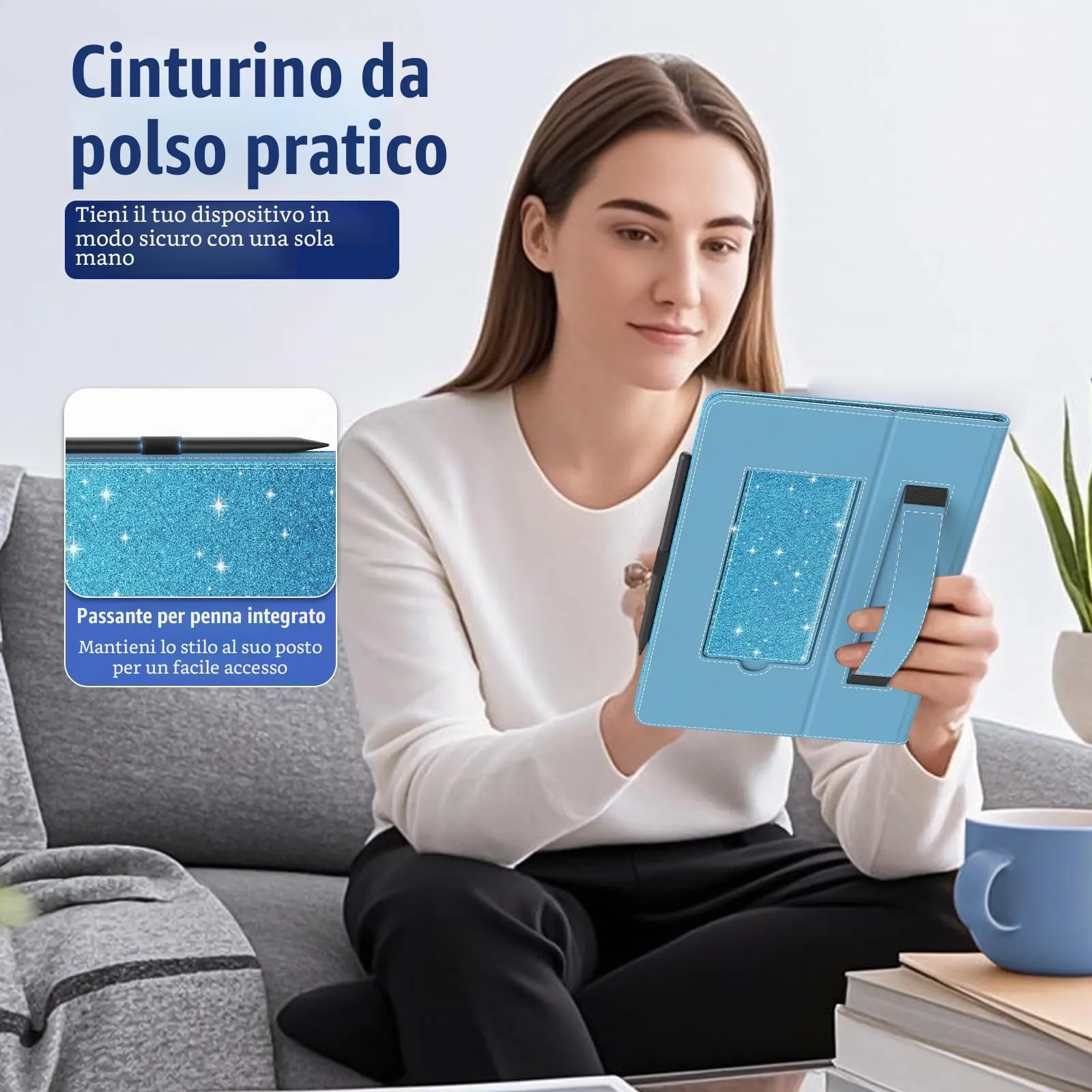 TiMOVO Custodia Universale per Tablet Android 10,1" con Anello per Penna - immagine 3