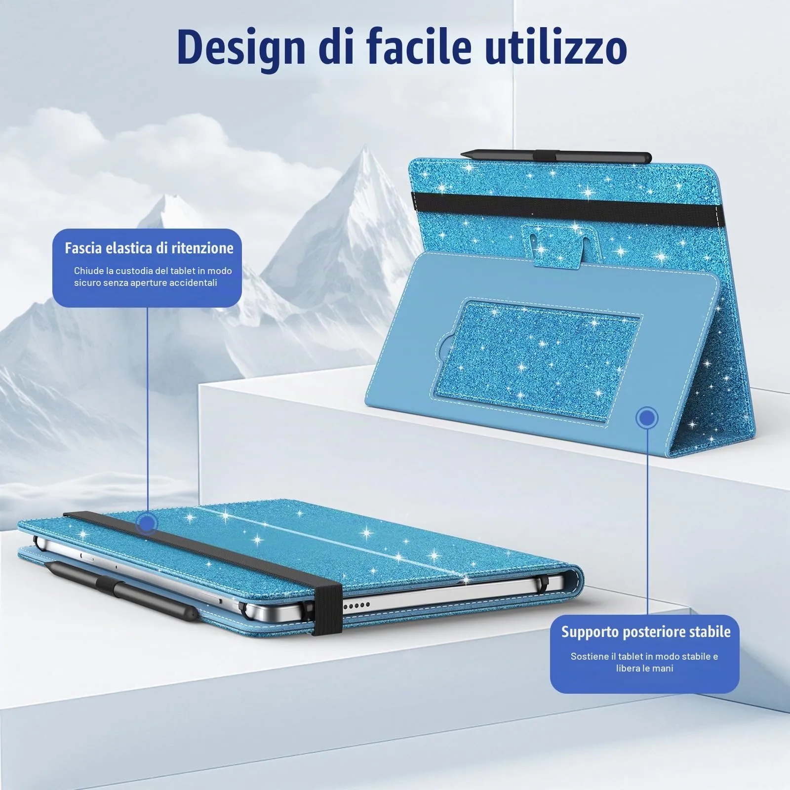 TiMOVO Custodia Universale per Tablet Android 10,1" con Anello per Penna - immagine 4
