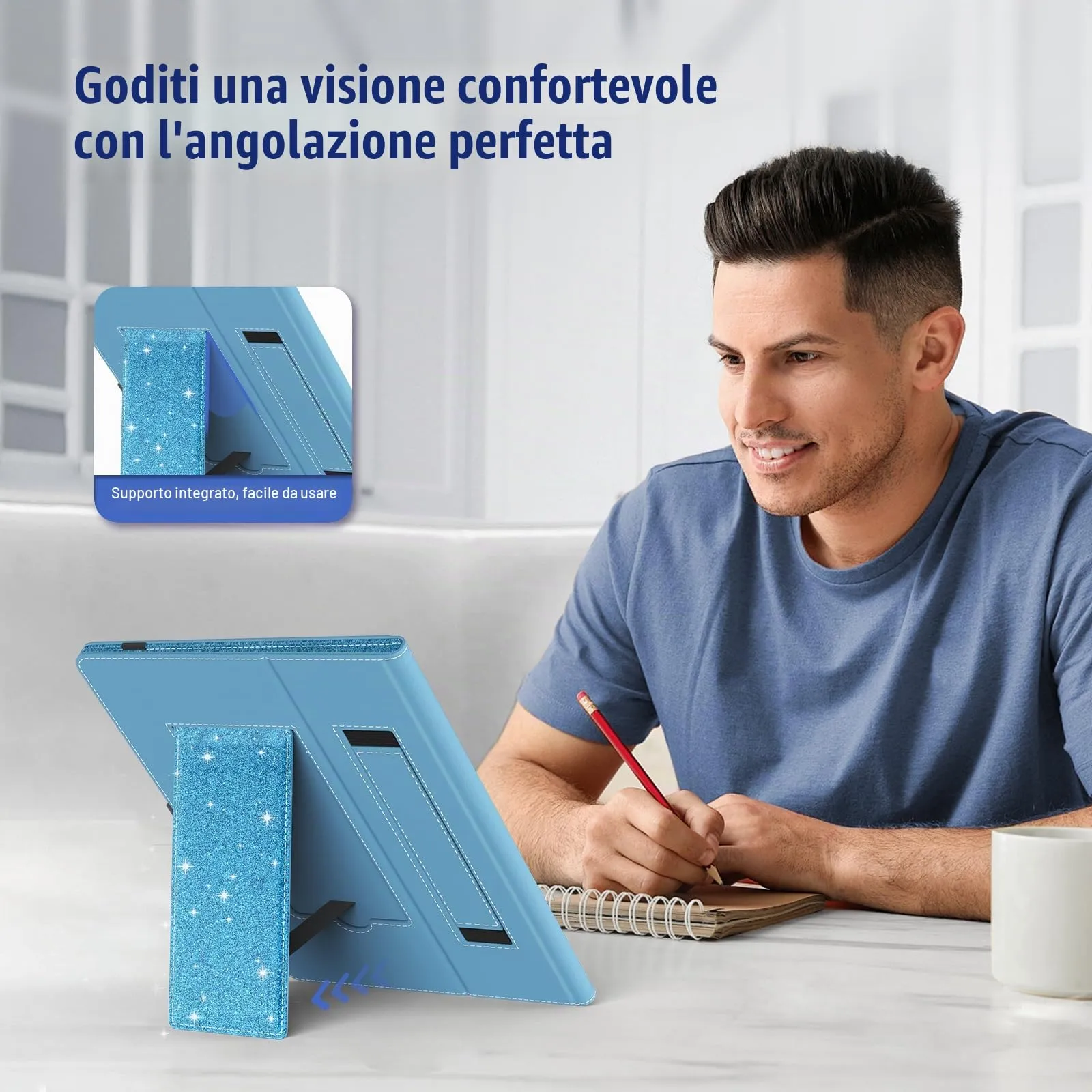 TiMOVO Custodia Universale per Tablet Android 10,1" con Anello per Penna - immagine 5
